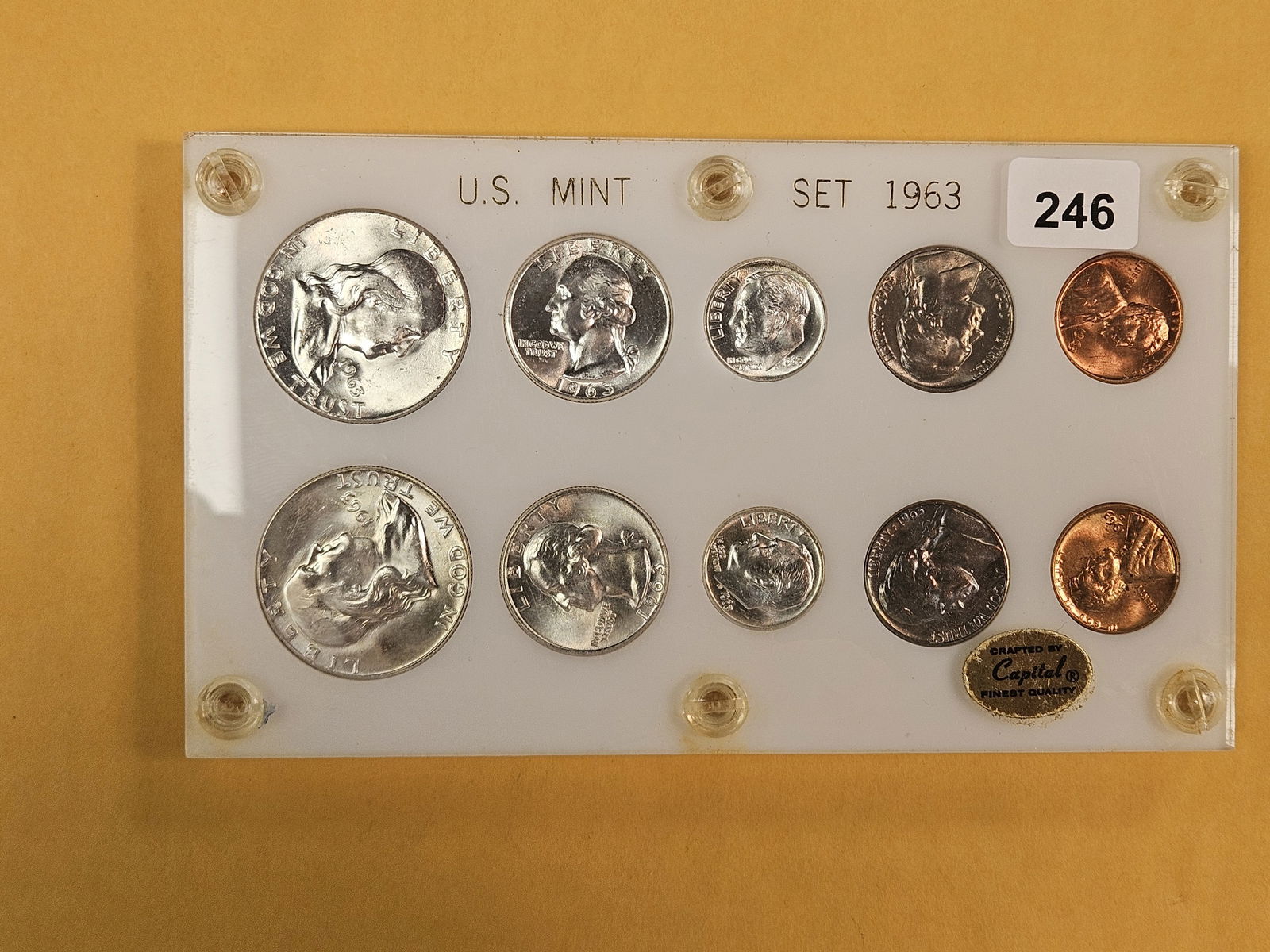 GEM Brilliant Uncirculated set of 1963 US Silver Coins (1 of 6)