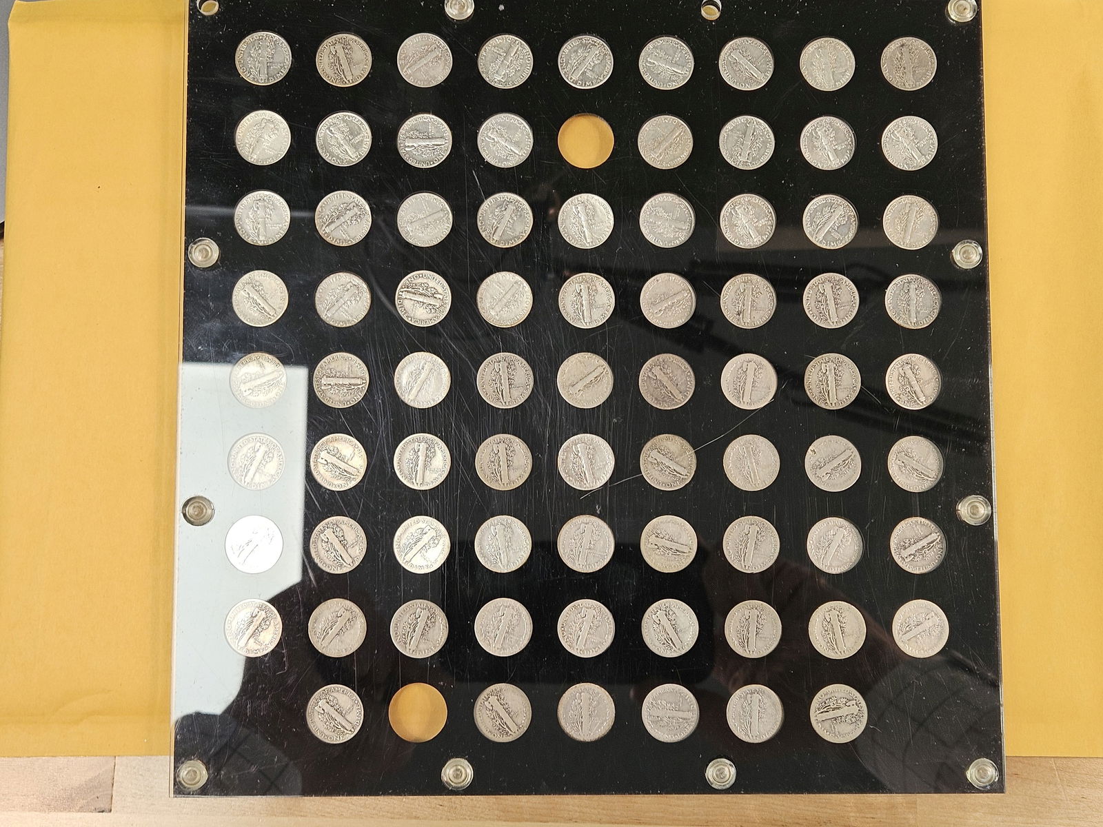 Nearly Complete Mercury silver Dime Set - 6