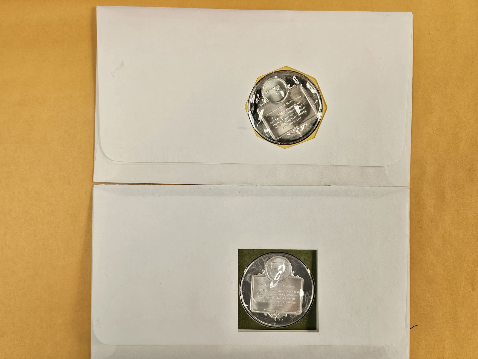 Two GEM Proof Silver Proof art rounds - 2