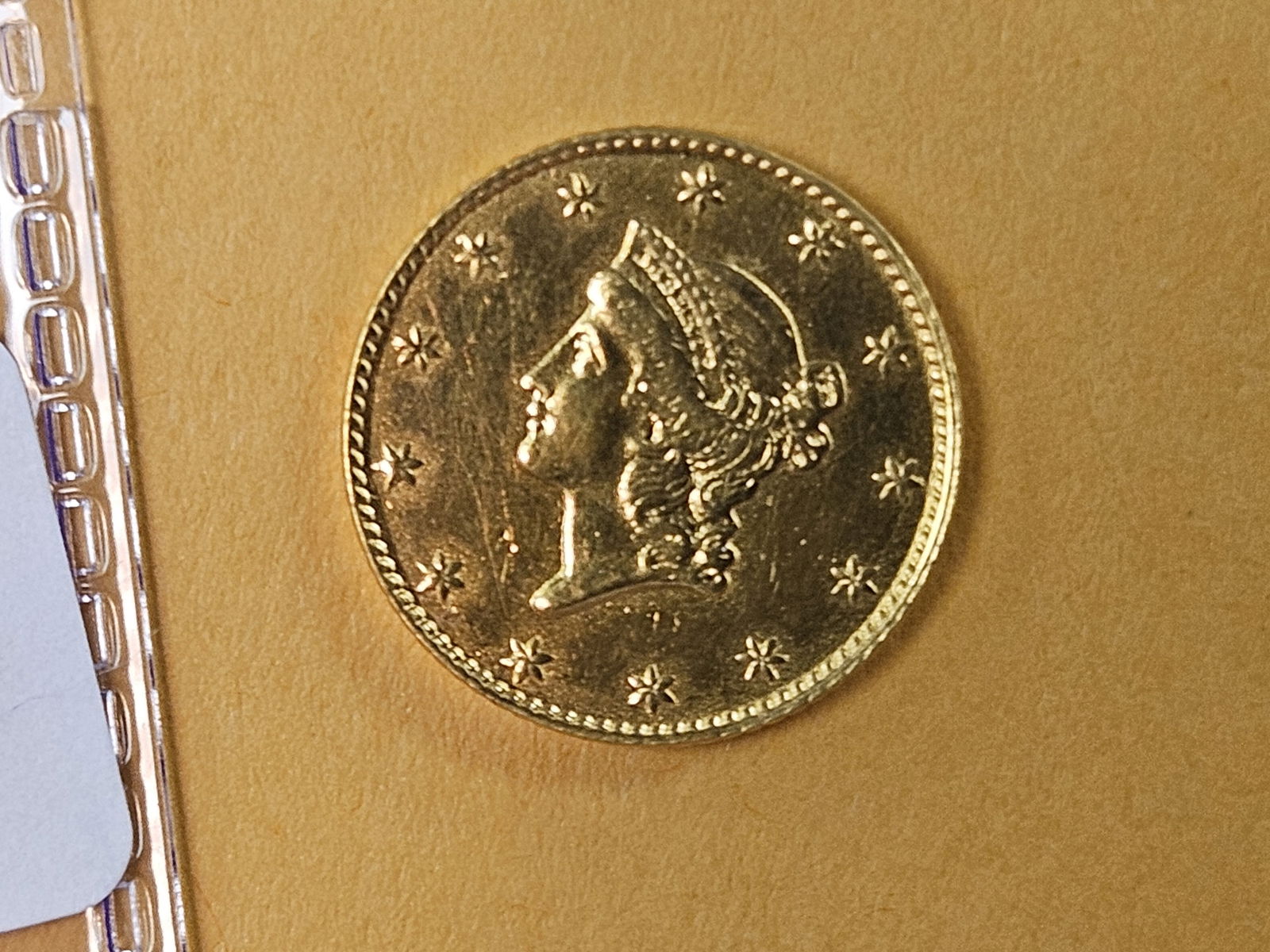 GOLD! First Year Issue 1849 Gold Dollar (1 of 5)