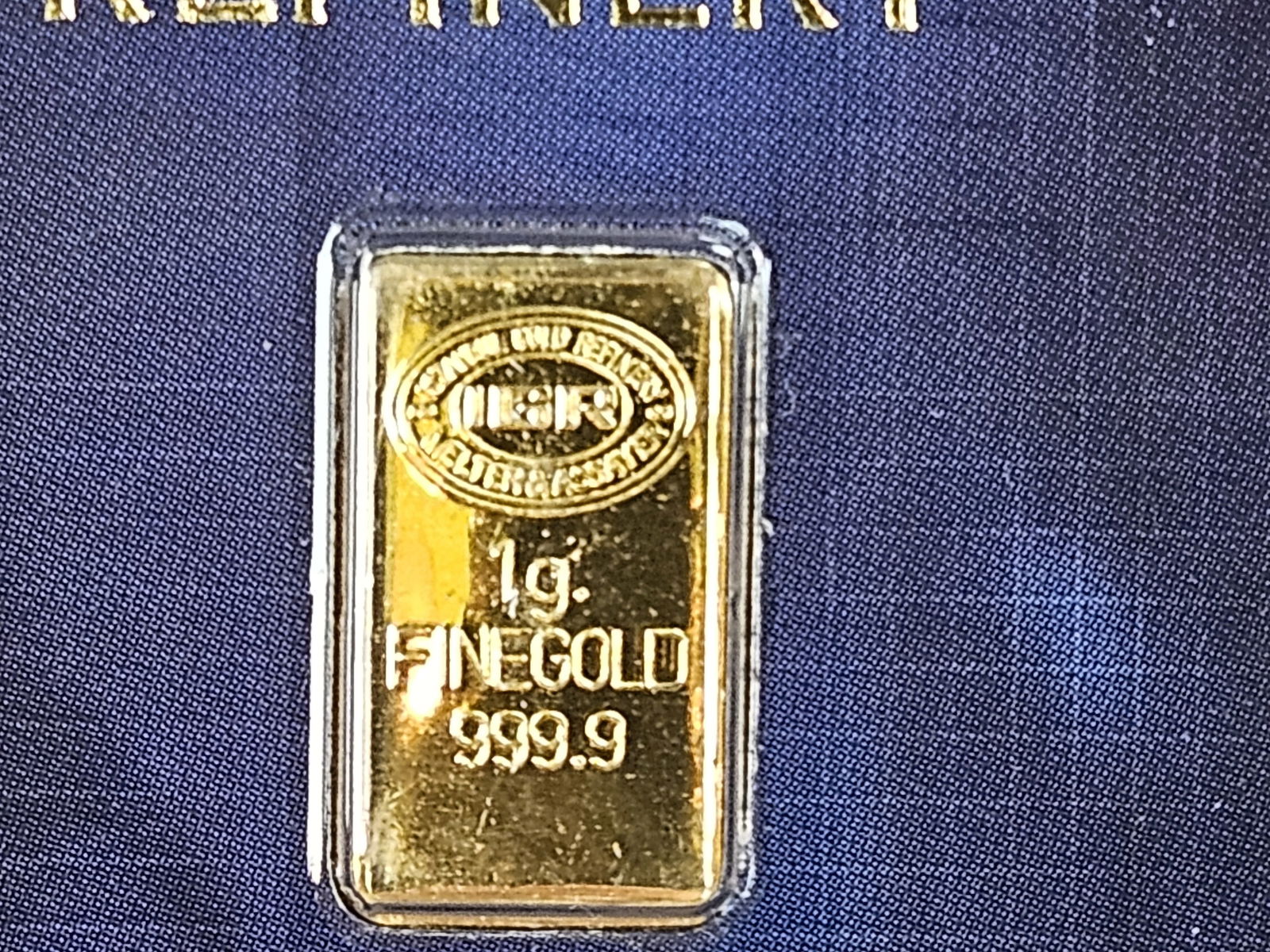 GOLD! Istanbul Gold Refinery One Gram .9999 fine gold bar: In original assay holder