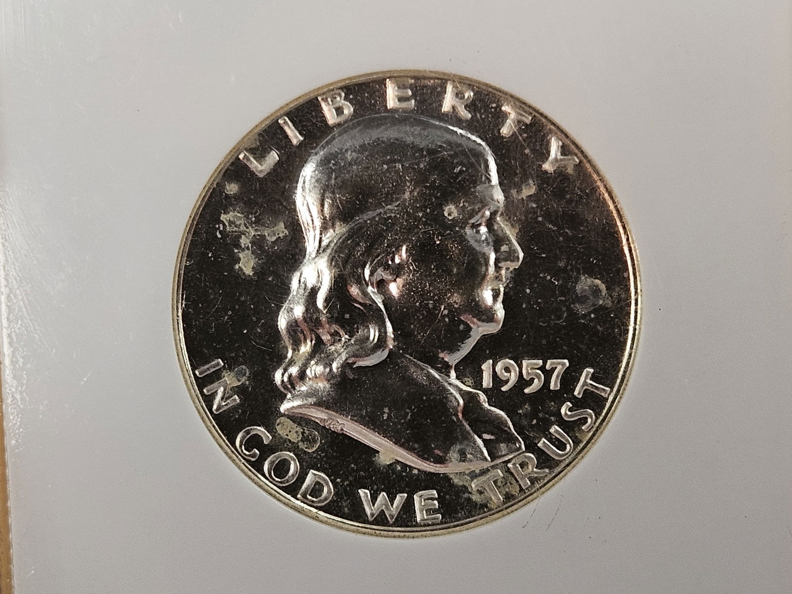 GEM! NGC 1957 Franklin silver Half Dollar in Proof 66 (1 of 3)