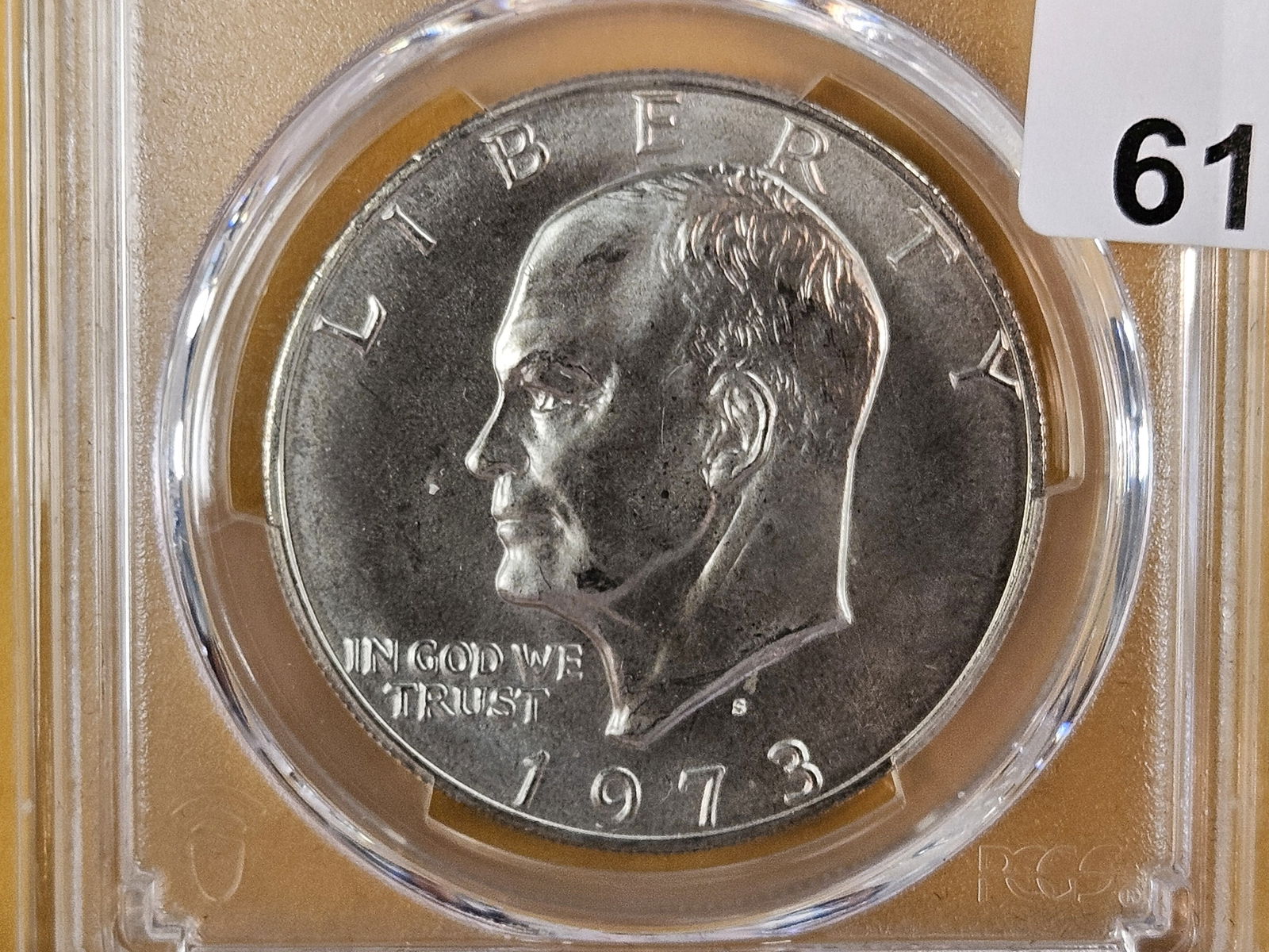 GEM! PCGS 1973-S SILVER Eisenhower Dollar in Mint State 66 (1 of 3)