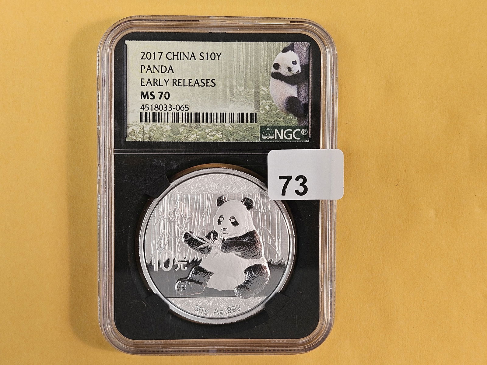 PERFECT! NGC 2017 China silver 10 yuan in Mint State 70 (1 of 2)