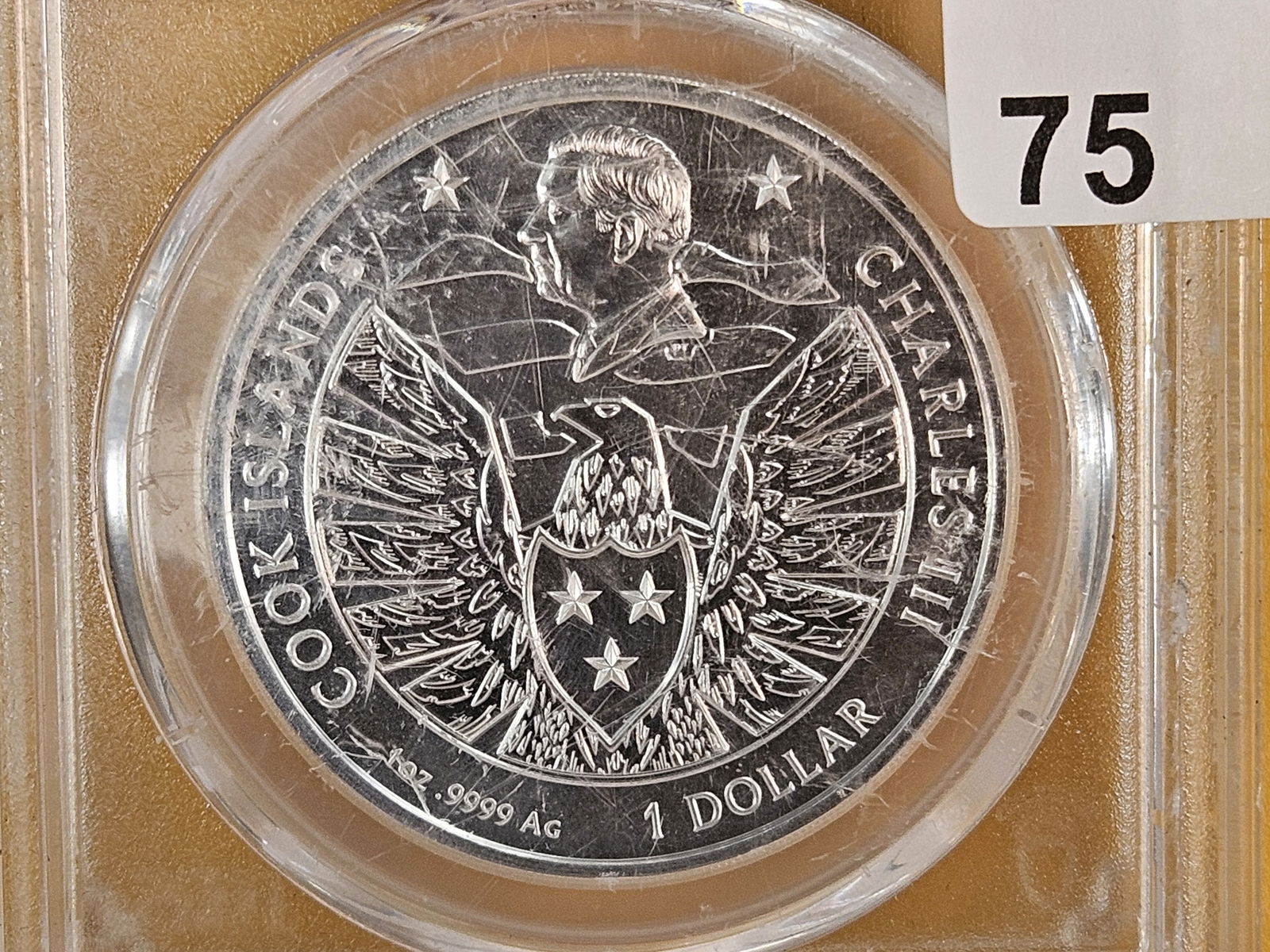 PERFECT! PCGS 2024 Cook Islands Silver Dollar in Mint State 70: PERFECT GRADE! Legacy Eagle. Made from .9999 fine 1 troy ounce silver 