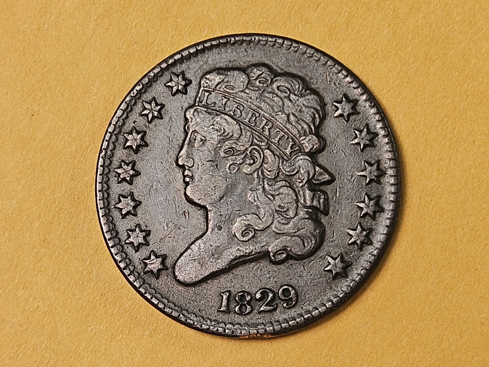 1829 Classic Head Half Cent in Very Fine plus (1 of 4)