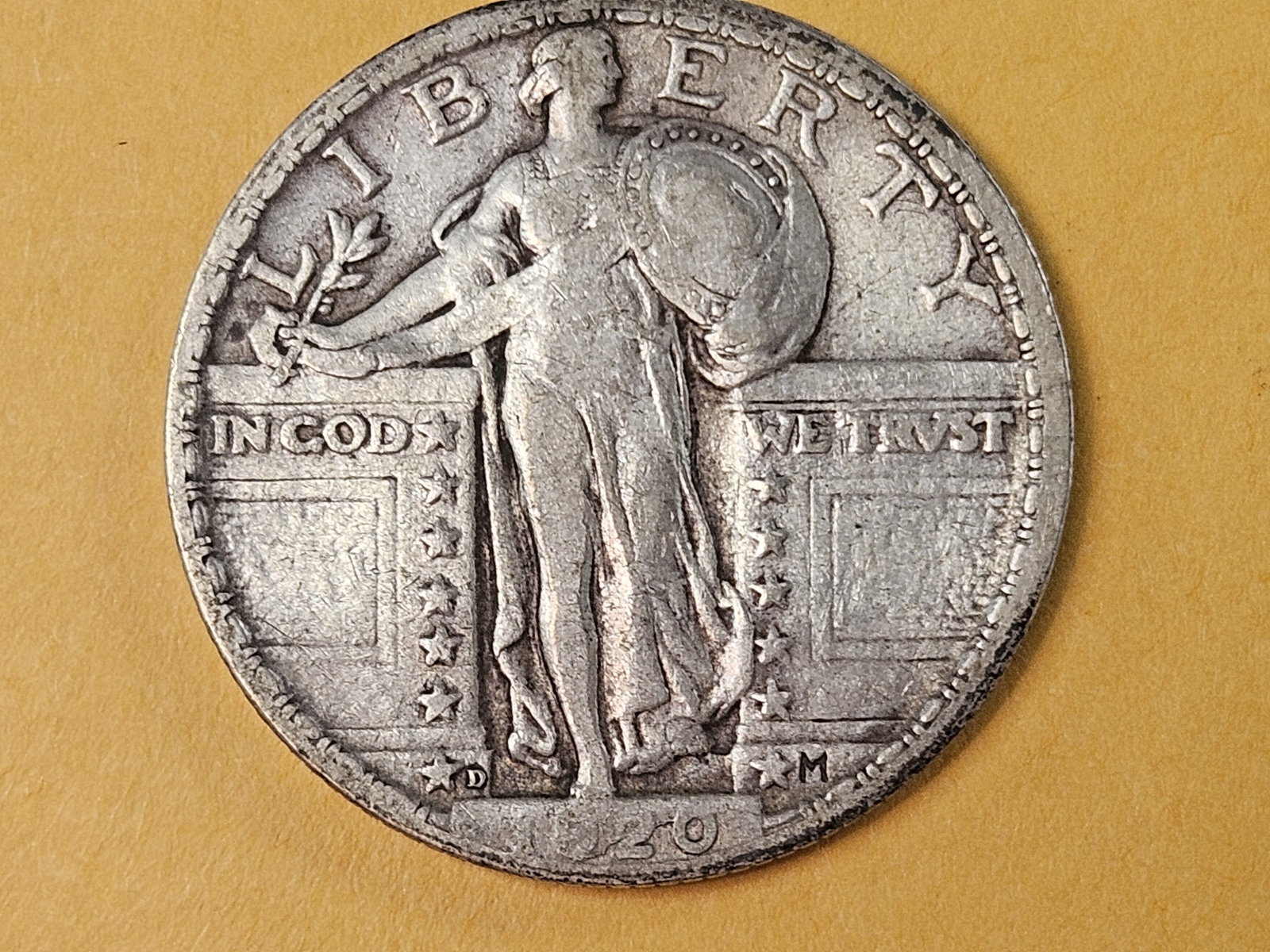 * Semi-Key 1920-D Standing Liberty silver Quarter: In Very Fine - 30! 