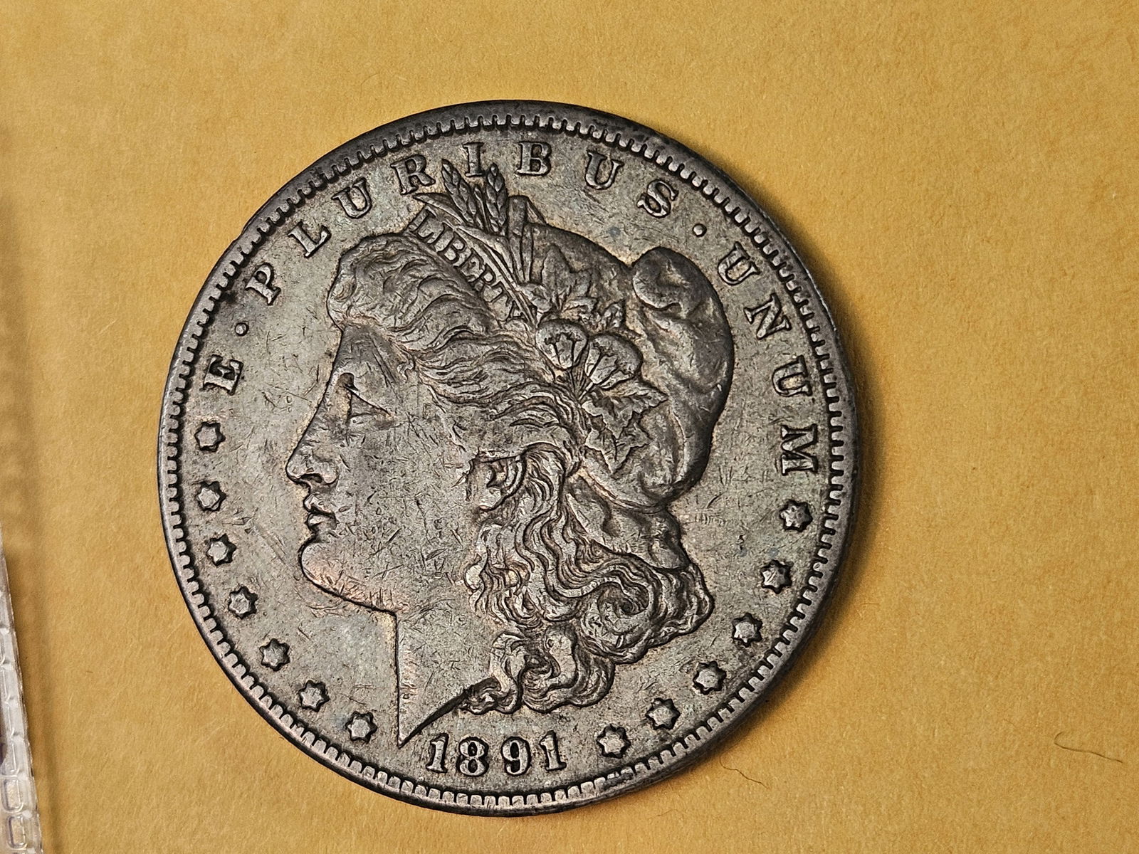 ** KEY DATE ** 1891-CC Morgan silver Dollar in Very Fine - 30 (1 of 5)