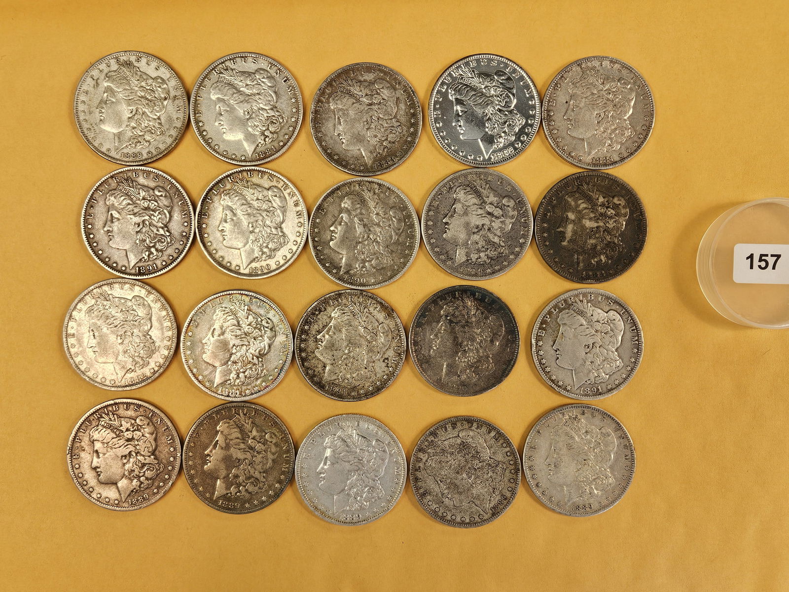 ** FULL ROLL ** Twenty Morgan Silver Dollars: All Pre-1904. Mixed dates and grades 