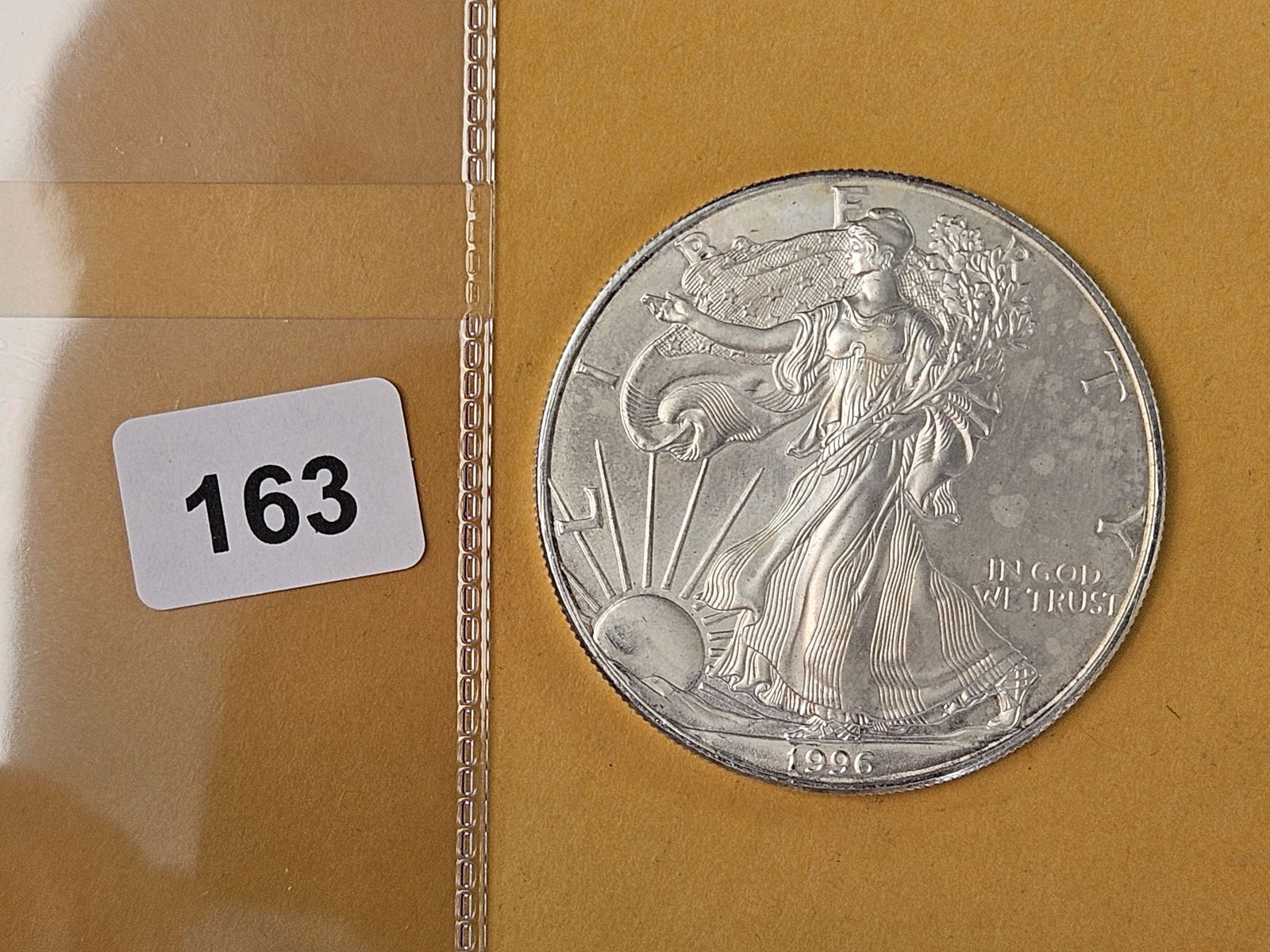Brilliant Uncirculated 1996 American Silver Eagle: Tenth anniversary 