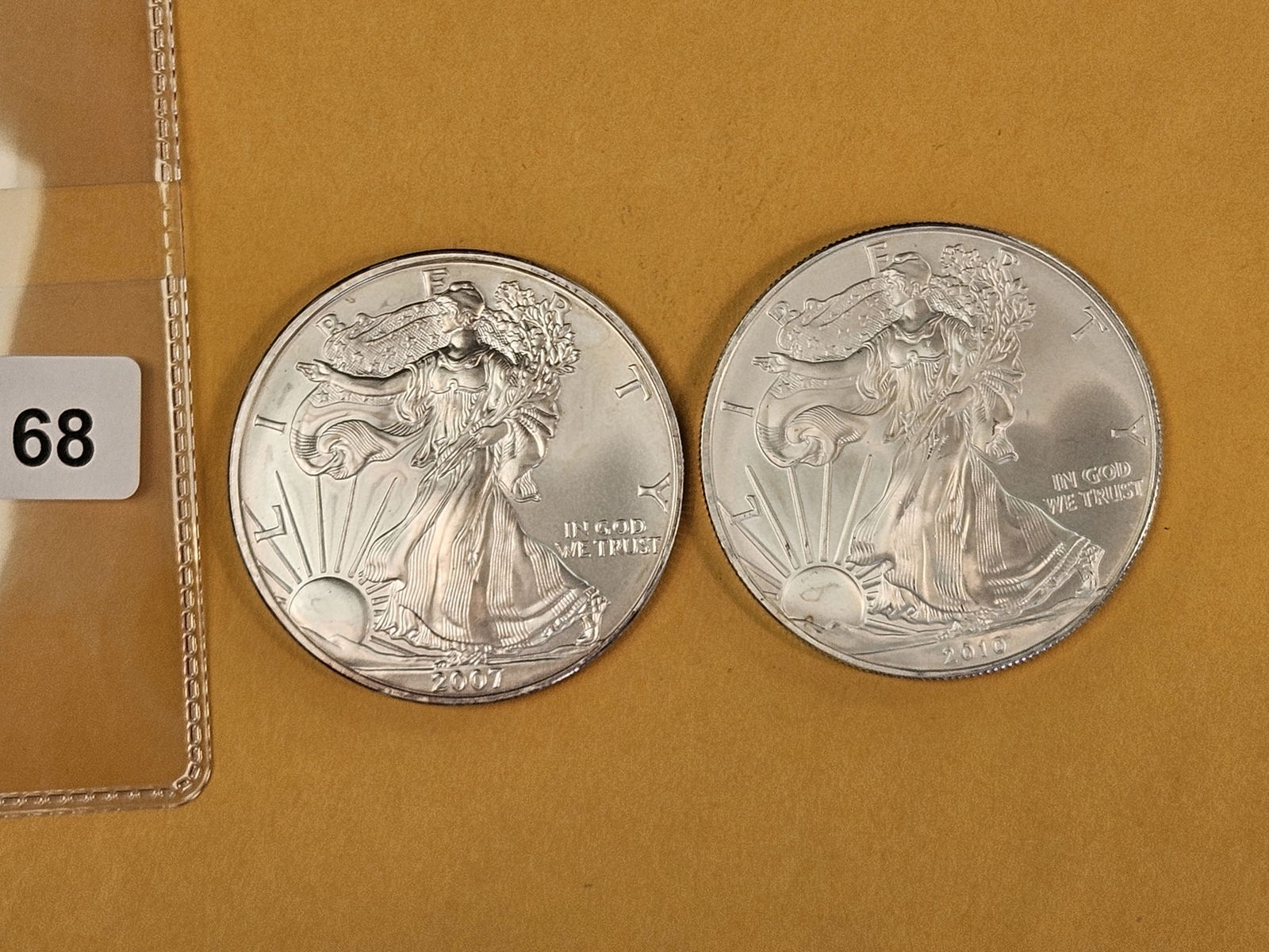 2007 and 2010 GEM BU American Silver Eagles: Album fresh 