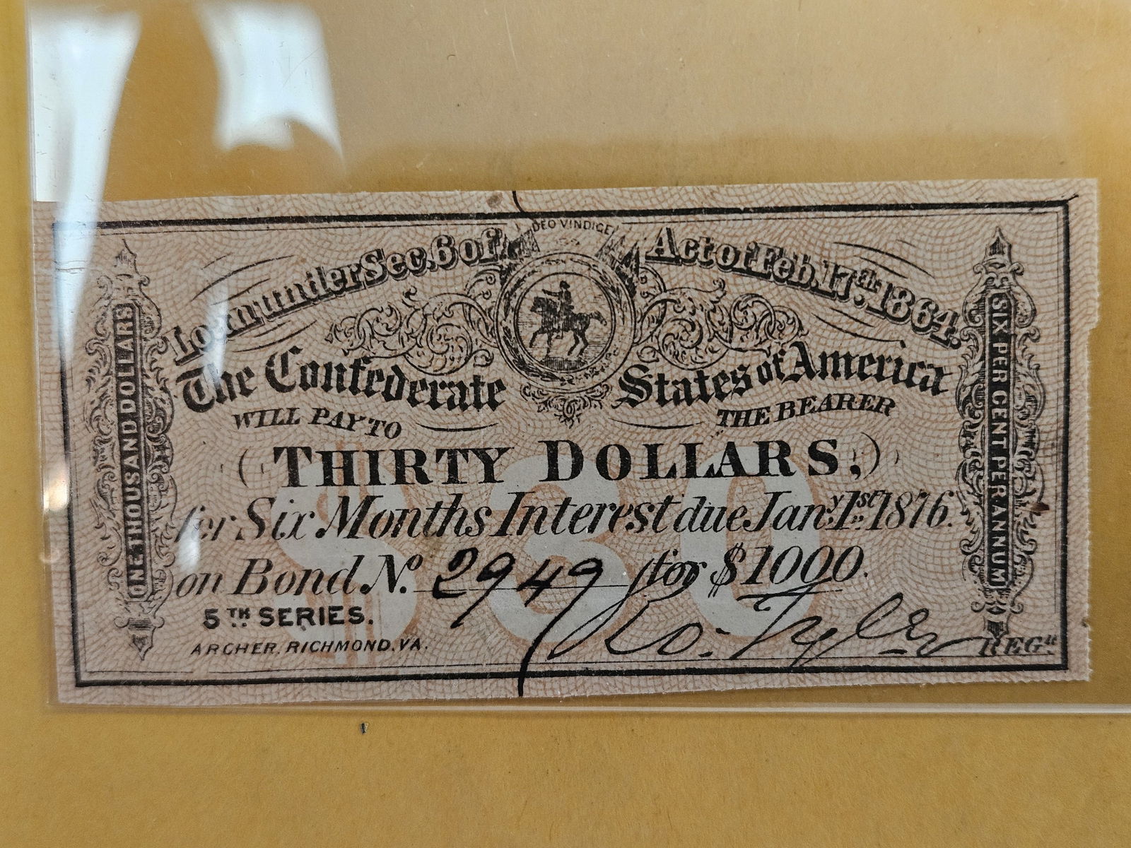 Two Crisp Confederate States of America Bond and Loan notes - 2