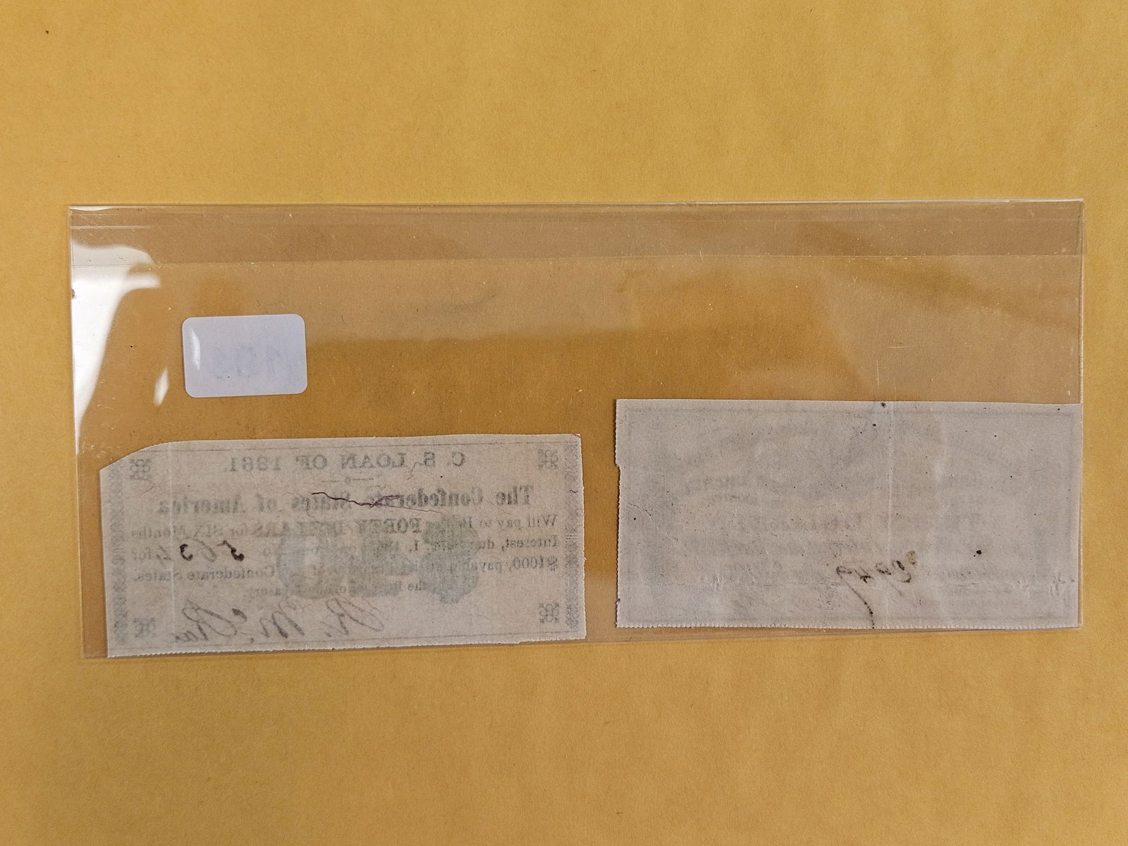 Two Crisp Confederate States of America Bond and Loan notes - 4