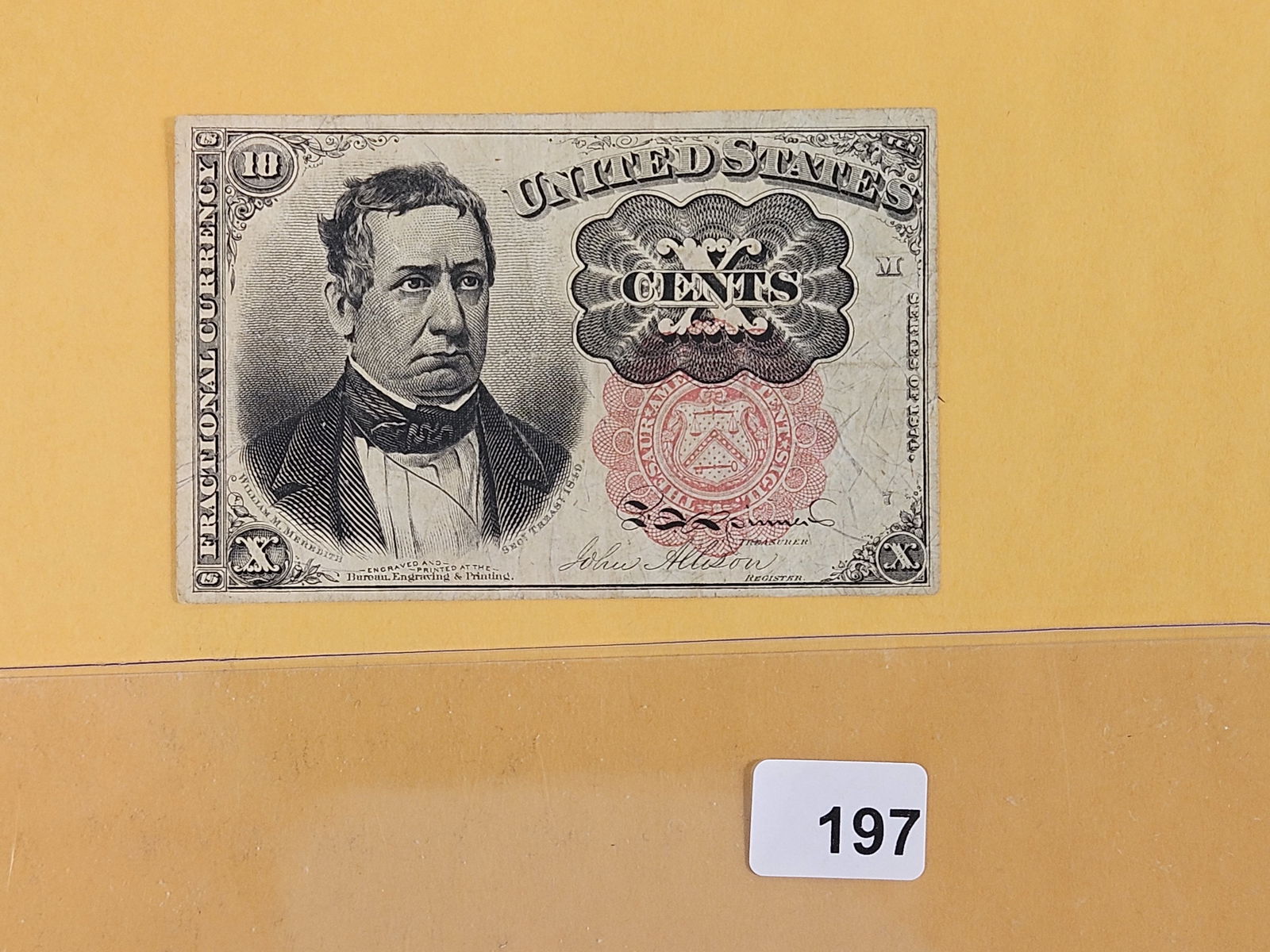 Crisp Series of 1874 Ten Cent Fractional Note (1 of 2)