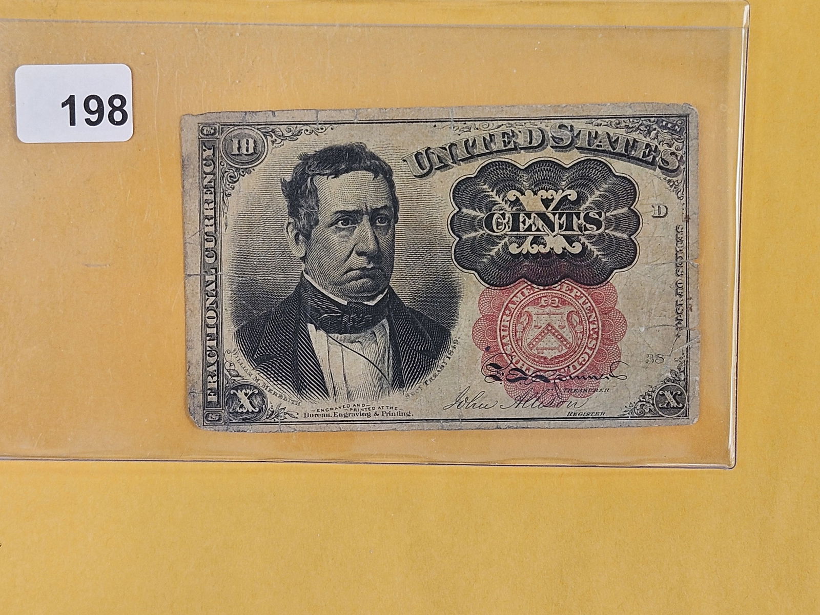 Series of 1874 Ten Cent Fractional Note (1 of 2)