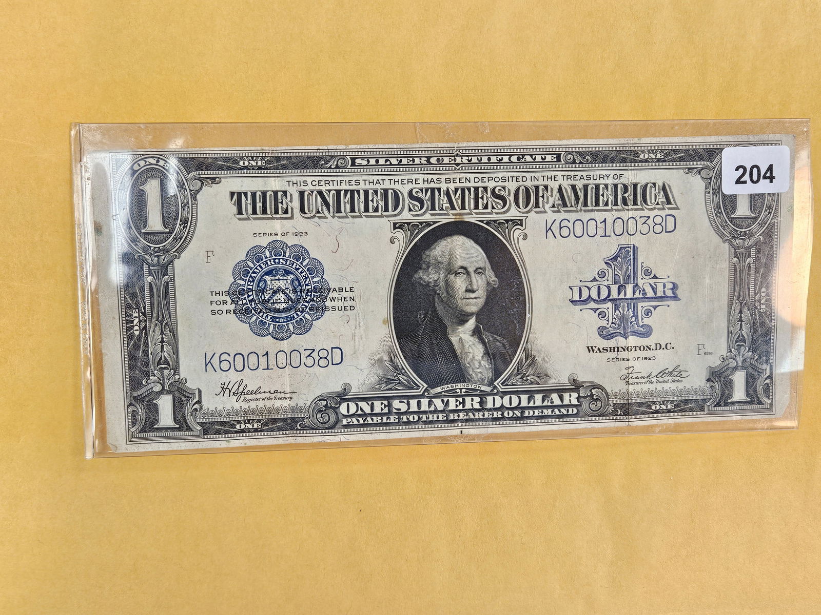 Series of 1923 One Dollar large Size Silver Certificate: Horse Blanket