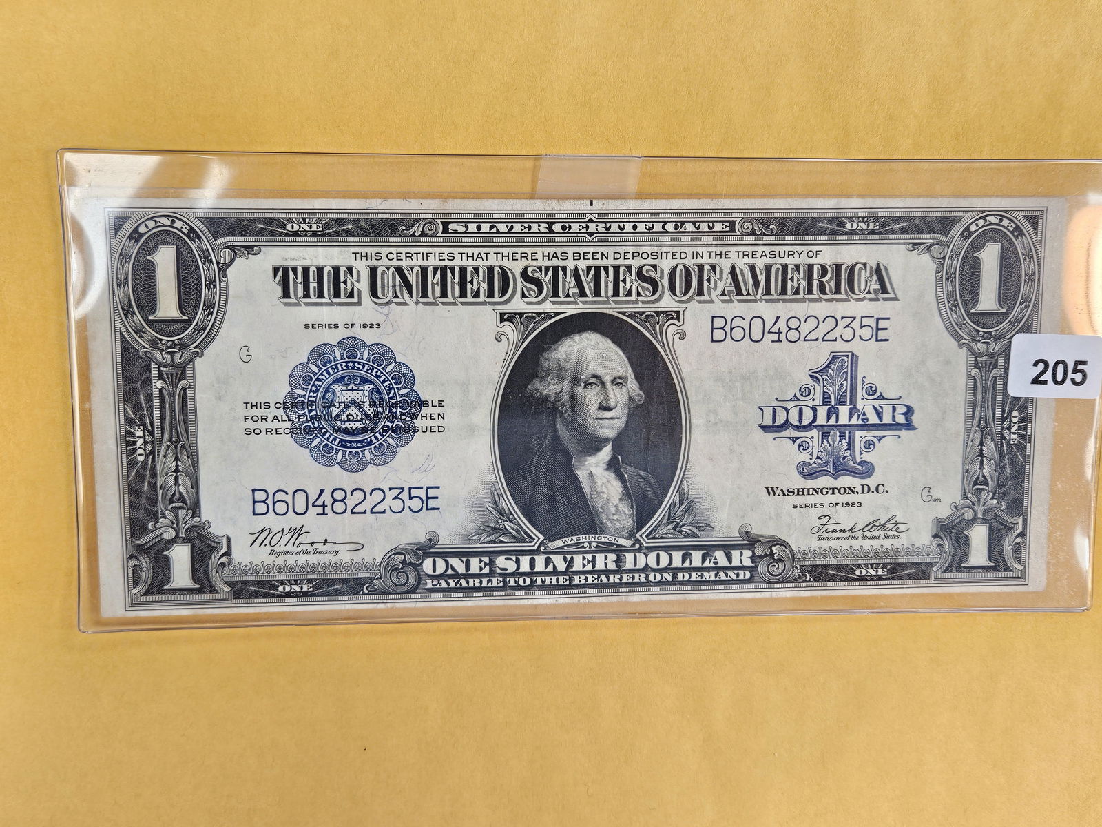 Crisp About Uncirculated Series of 1923 One Dollar large Size Silver Certificate: Sharp!