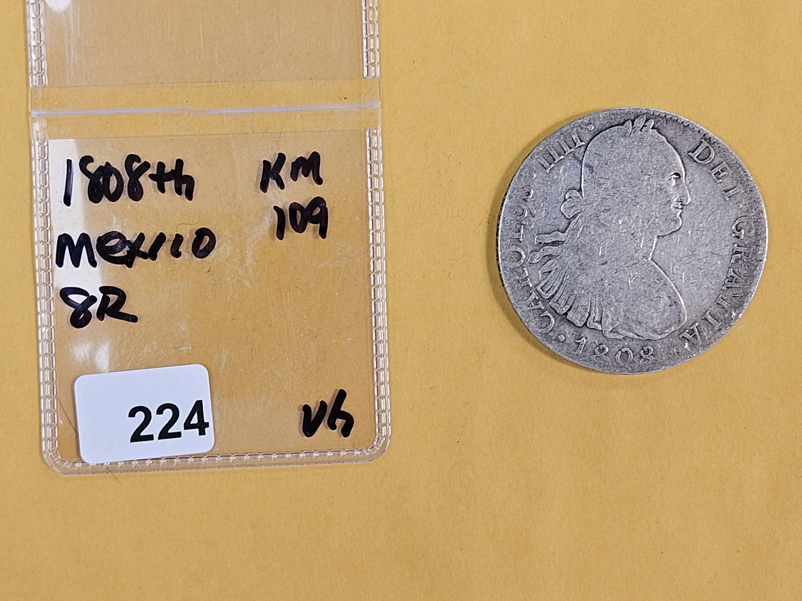 1808 th Mexico silver 8 reals in Very Good - 2