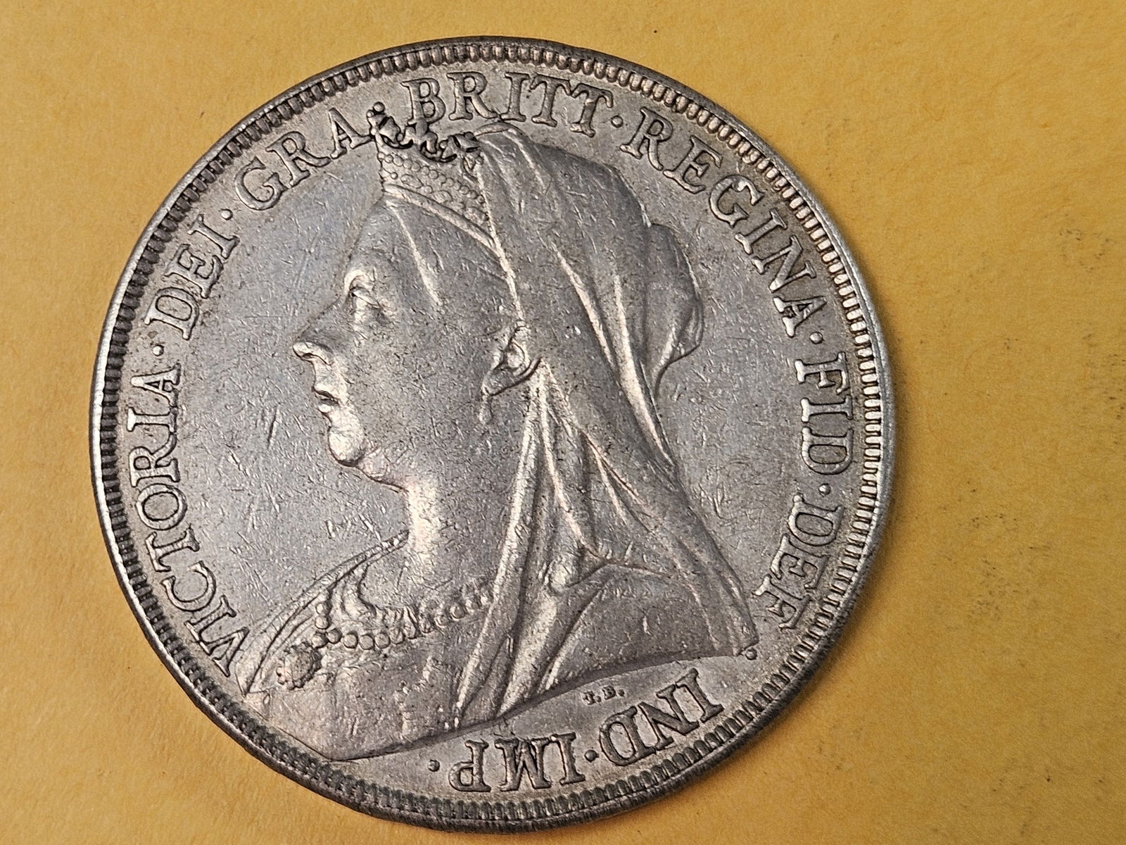 1893 Great Britain Crown in Extra Fine: KM 783 