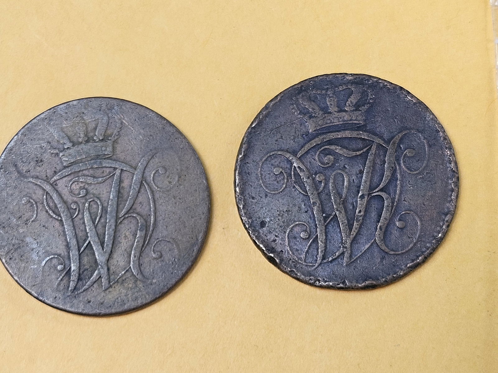 1815 and 1821 Hesse-Cassel four heller: KM 562 