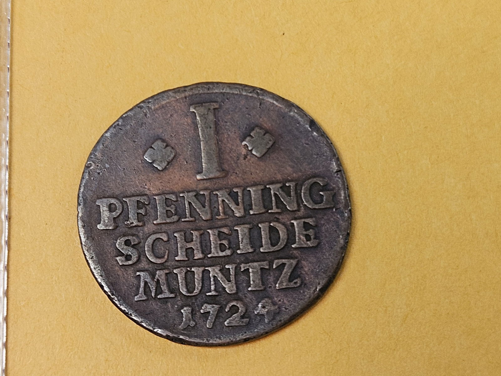 1724 Brunswick-Wolfenbuttel 1 pfennig: KM 778. Wildman 