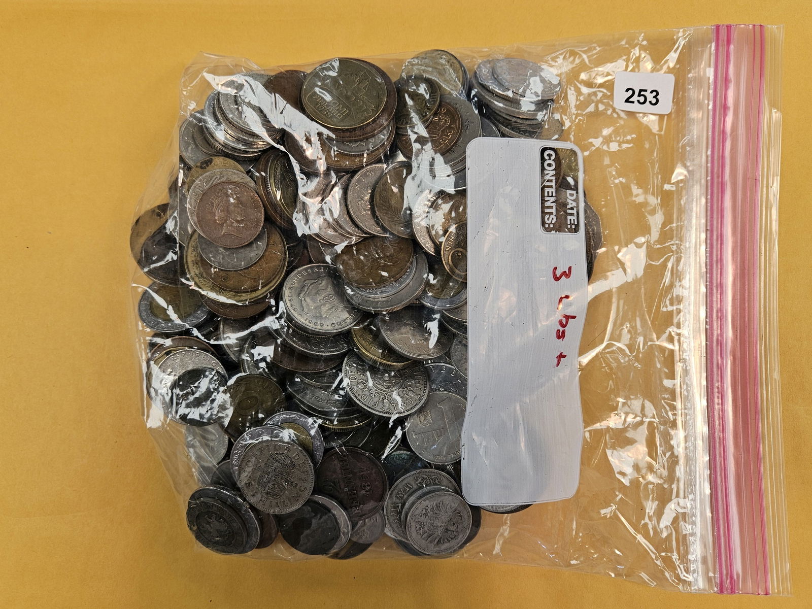 THREE POUNDS of mixed World Coins: From dealer. Unchecked by us 