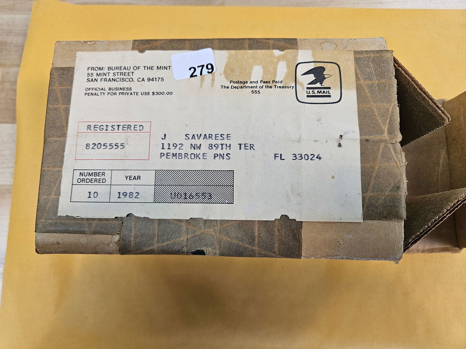 TEN 1982-S Silver Gem Brilliant Uncirculated Commemorative Half Dollars: In OGP with COAs. In original shipping box 