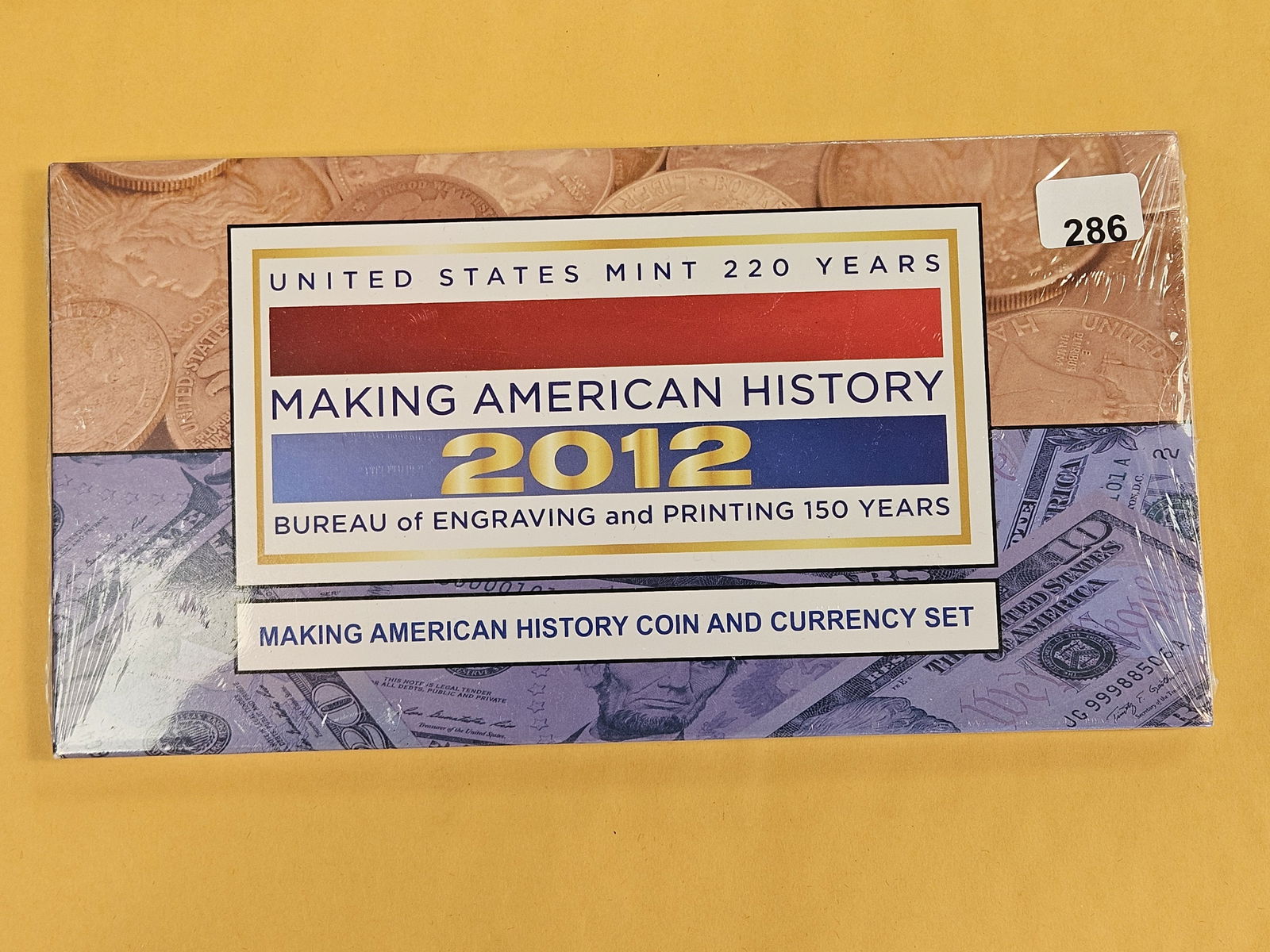 US Mint Making American History 2012 Coin & Currency Set: In original government packaging with Certificate of Authenticity. Includes a Commemorative silver dollar with paper dollar. Still sealed in shrinkwrap 