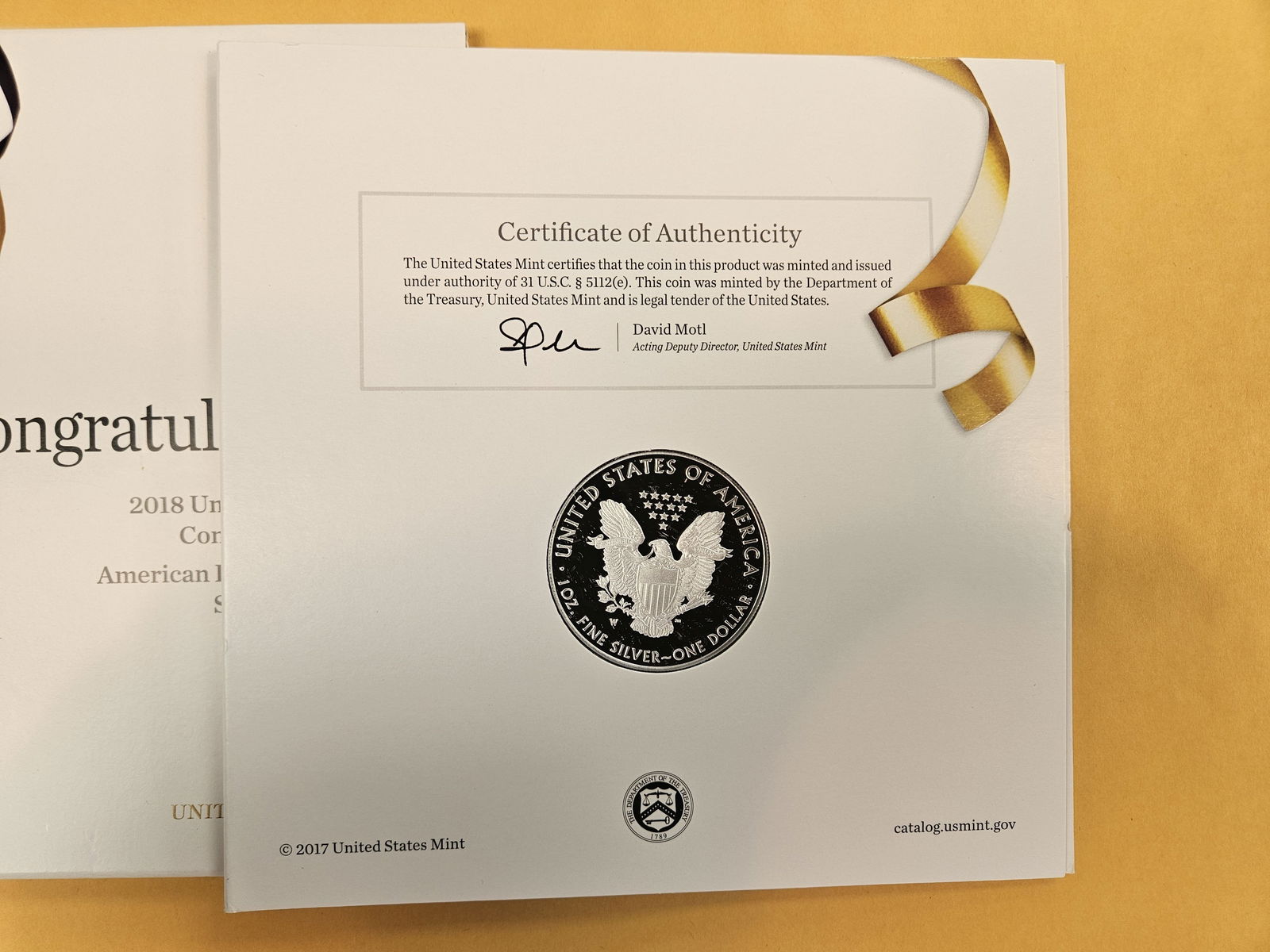 2018 US Mint Congratulations Coin set - 3