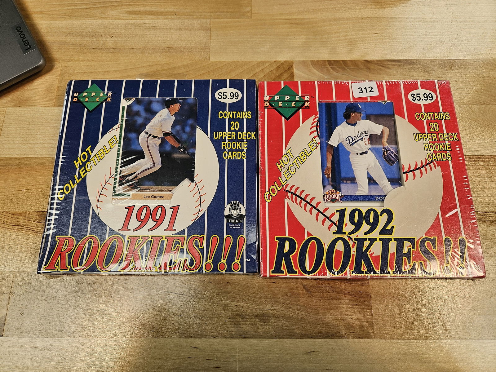 BASEBALL CARDS!: Upper Deck 1991 and 1992 Rookies sealed packs 