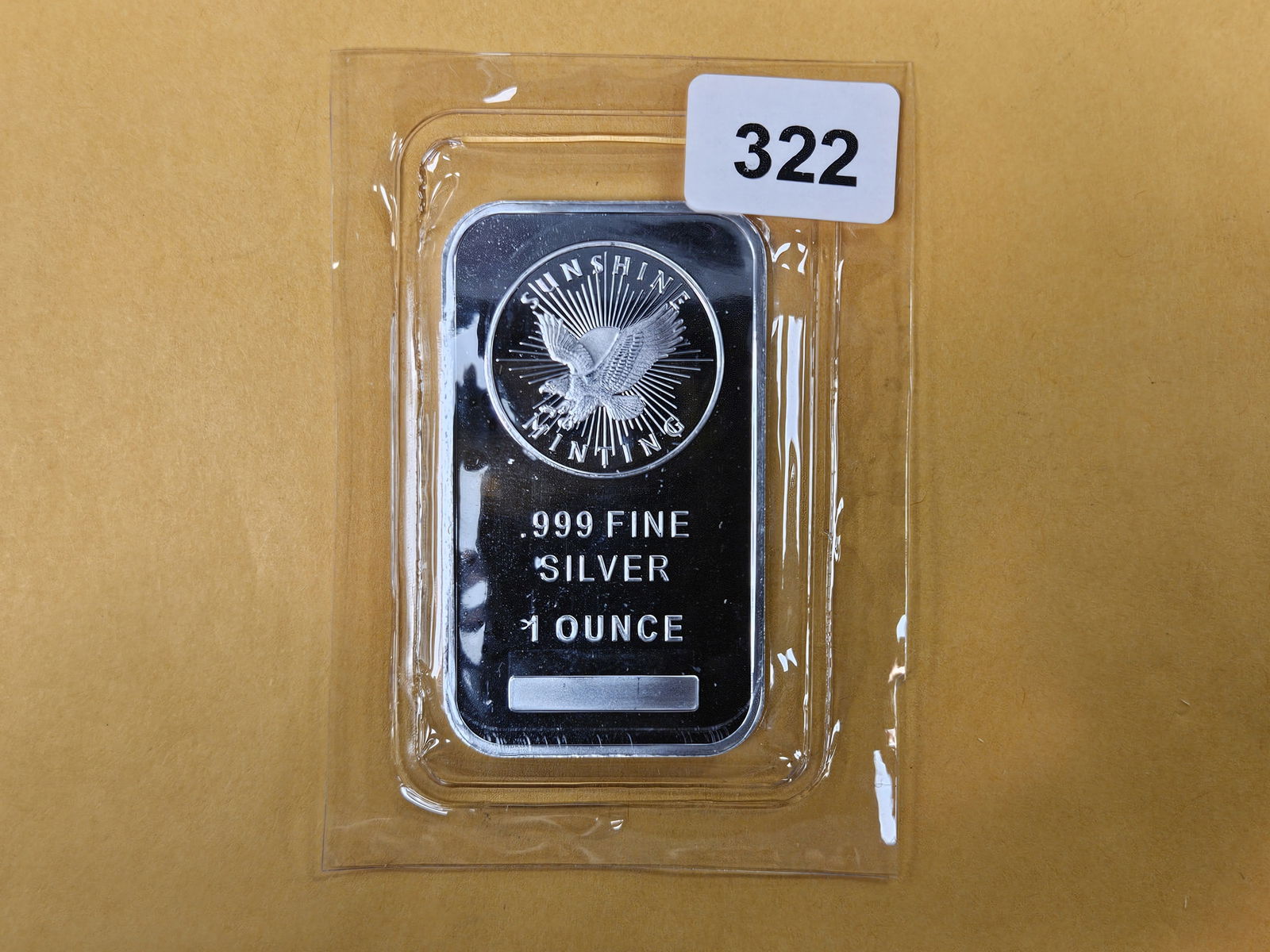 One Troy ounce .999 fine silver bar (1 of 2)