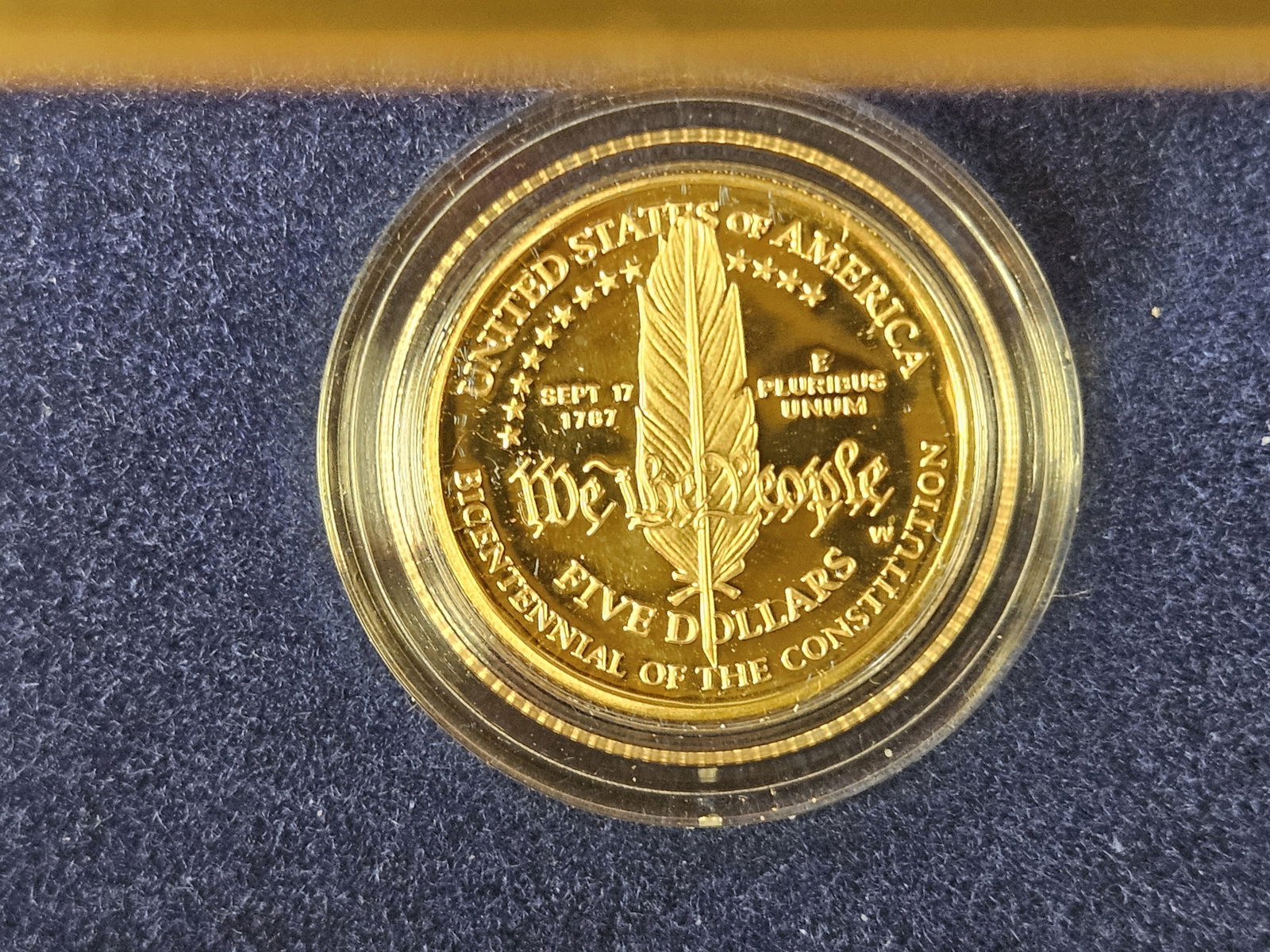 GOLD! GEM Proof Deep Cameo 1987 Gold Five Dollar Commemorative Coin (1 of 3)