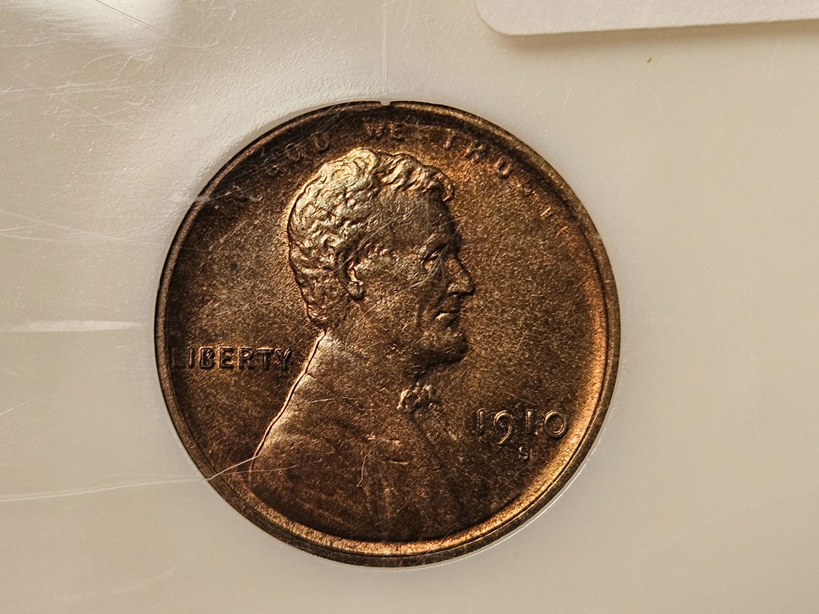 PCI 1910-S Wheat Cent in Mint State 63 Red-Brown (1 of 9)