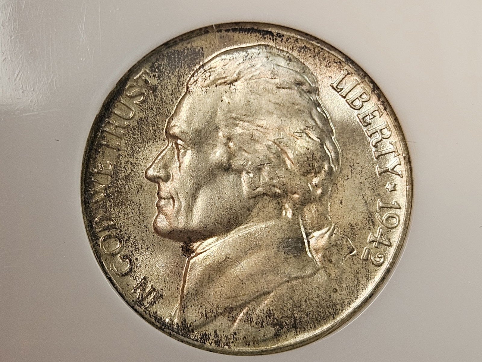 GEM! NGC 1942-P Silver Wartime Jefferson Nickel in Mint State 67: Old Fatty Holder 