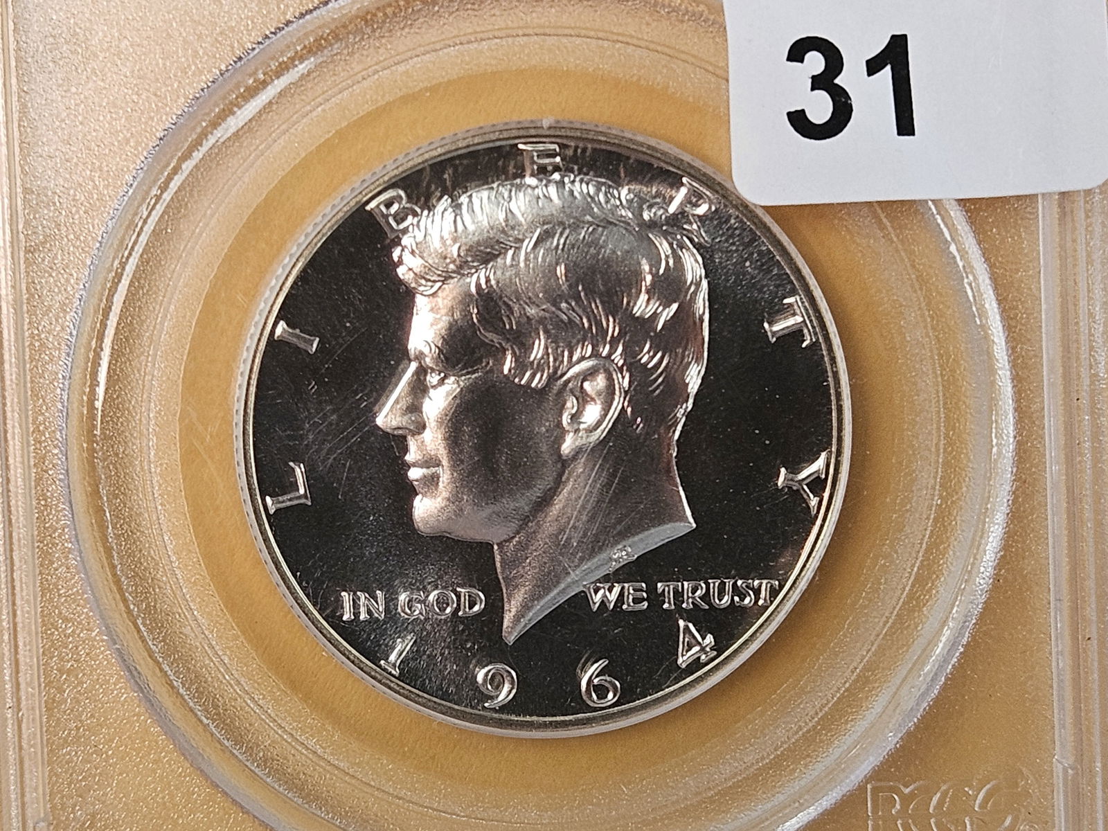 * Near Perfect! OGH! PCGS 1964 Kennedy silver Half Dollar in Proof 69 (1 of 8)