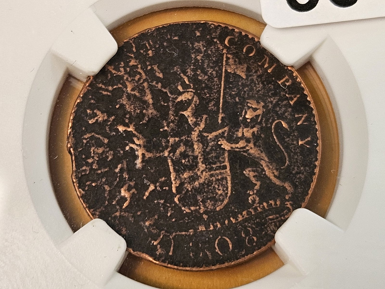 NGC 1808 East India Company 10 cash: India. Madras Presidency. From the Admiral Gardner Shipwreck 