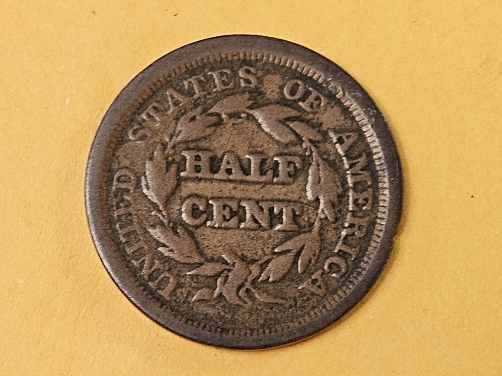 1853 Braided Hair Half Cent in Very Good - 3