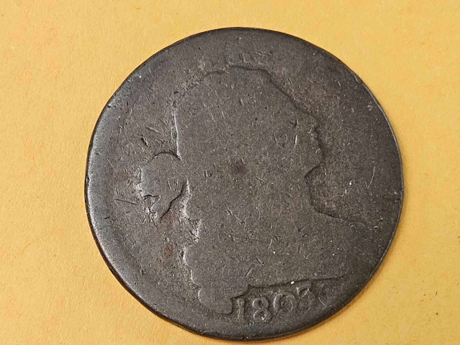 1803 Draped Bust Large Cent in AG to Good (1 of 3)