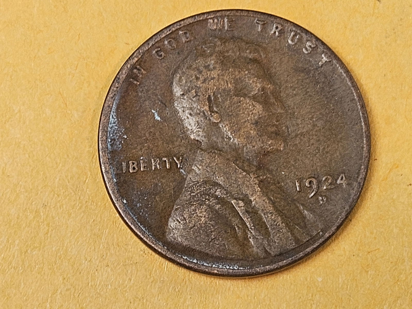Semi-Key 1924-D Wheat cent: In Very Fine