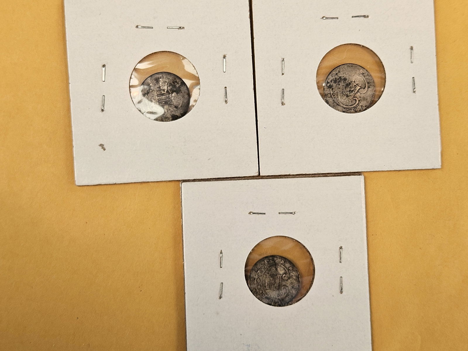 Three mixed 3-Cent Silver Trimes - 4