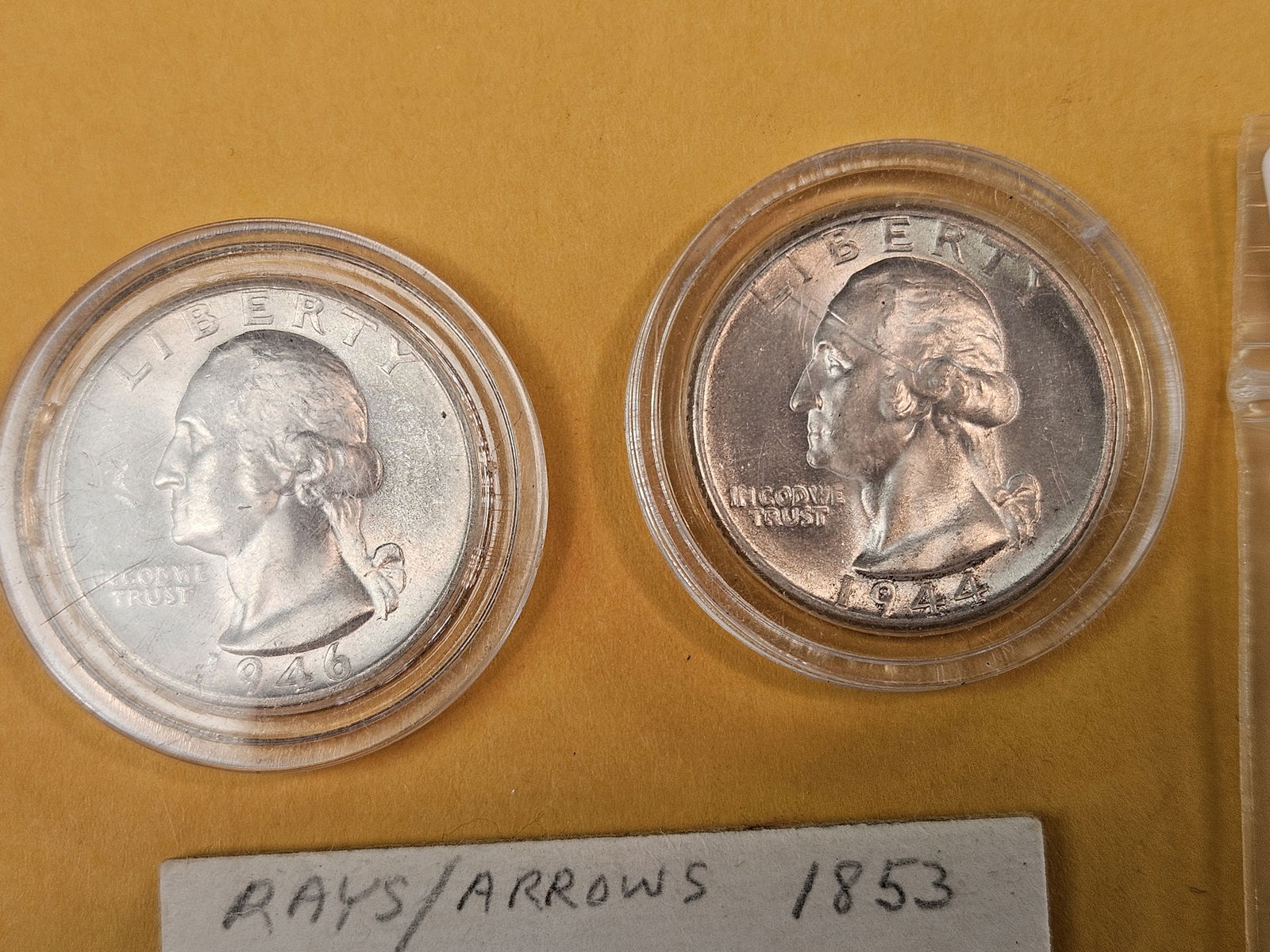Three mixed silver quarters - 2