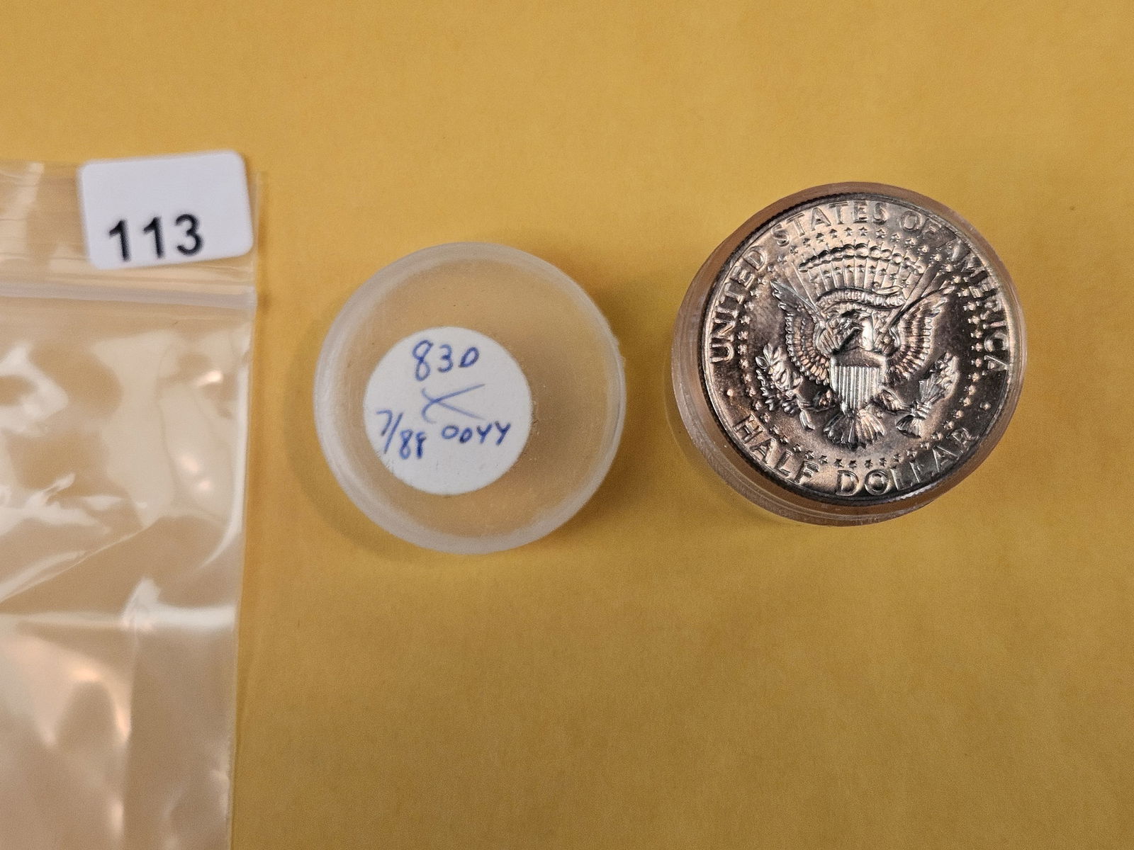 Key Date Roll of GEM Brilliant Uncirculated 1983-D Kennedy Half Dollar: From an old collection! Top couple are gemmy, rest unsearched by us 