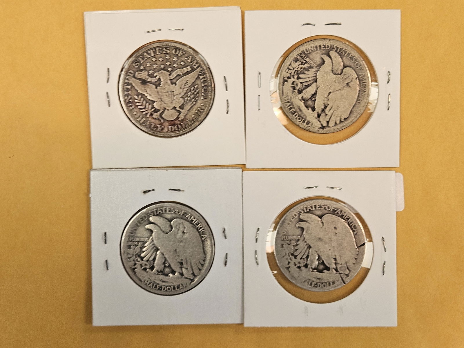 Four mixed silver Half Dollars - 2