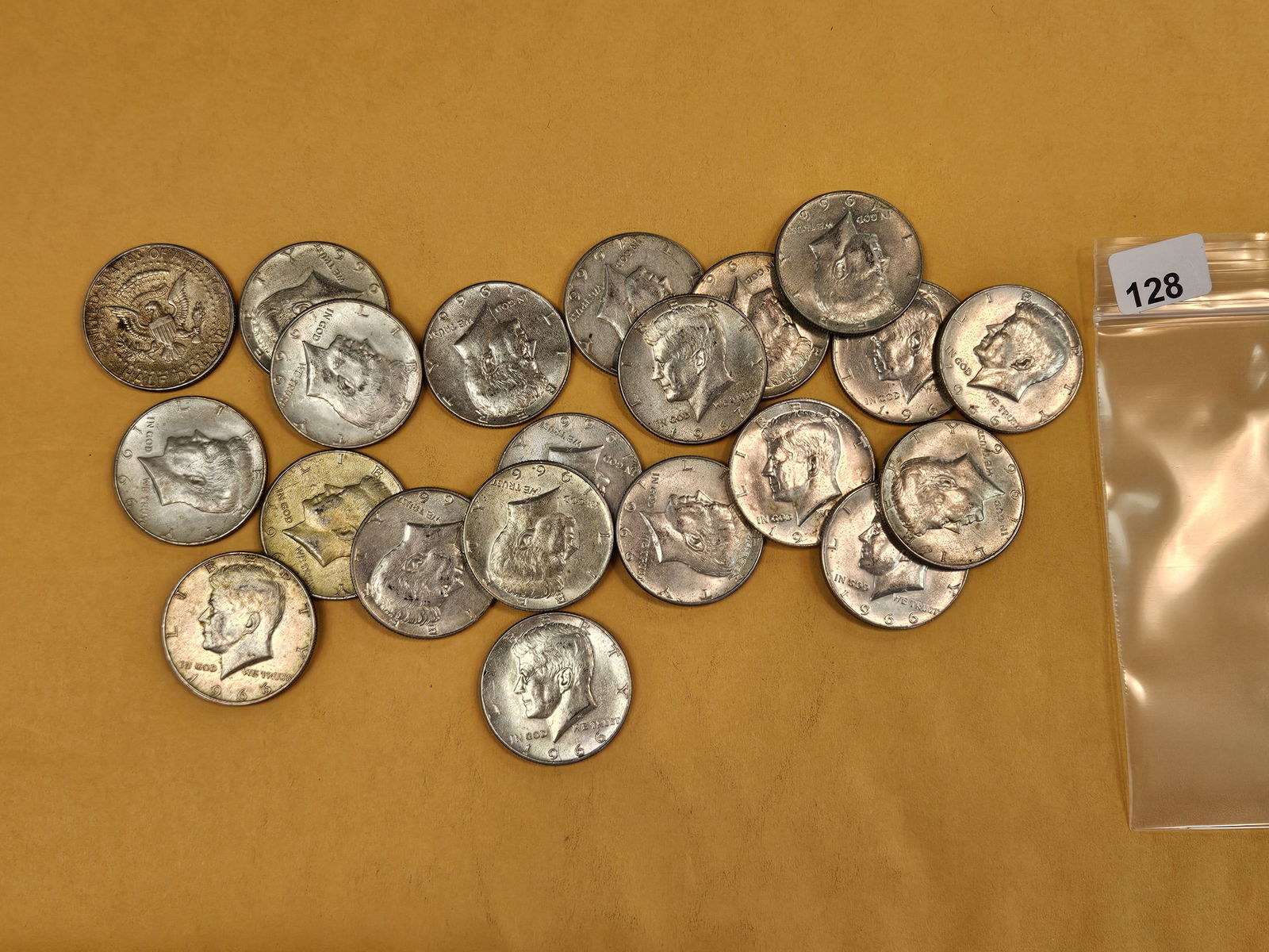 Twenty mixed silver Kennedy Half Dollars: All 40% silvers 