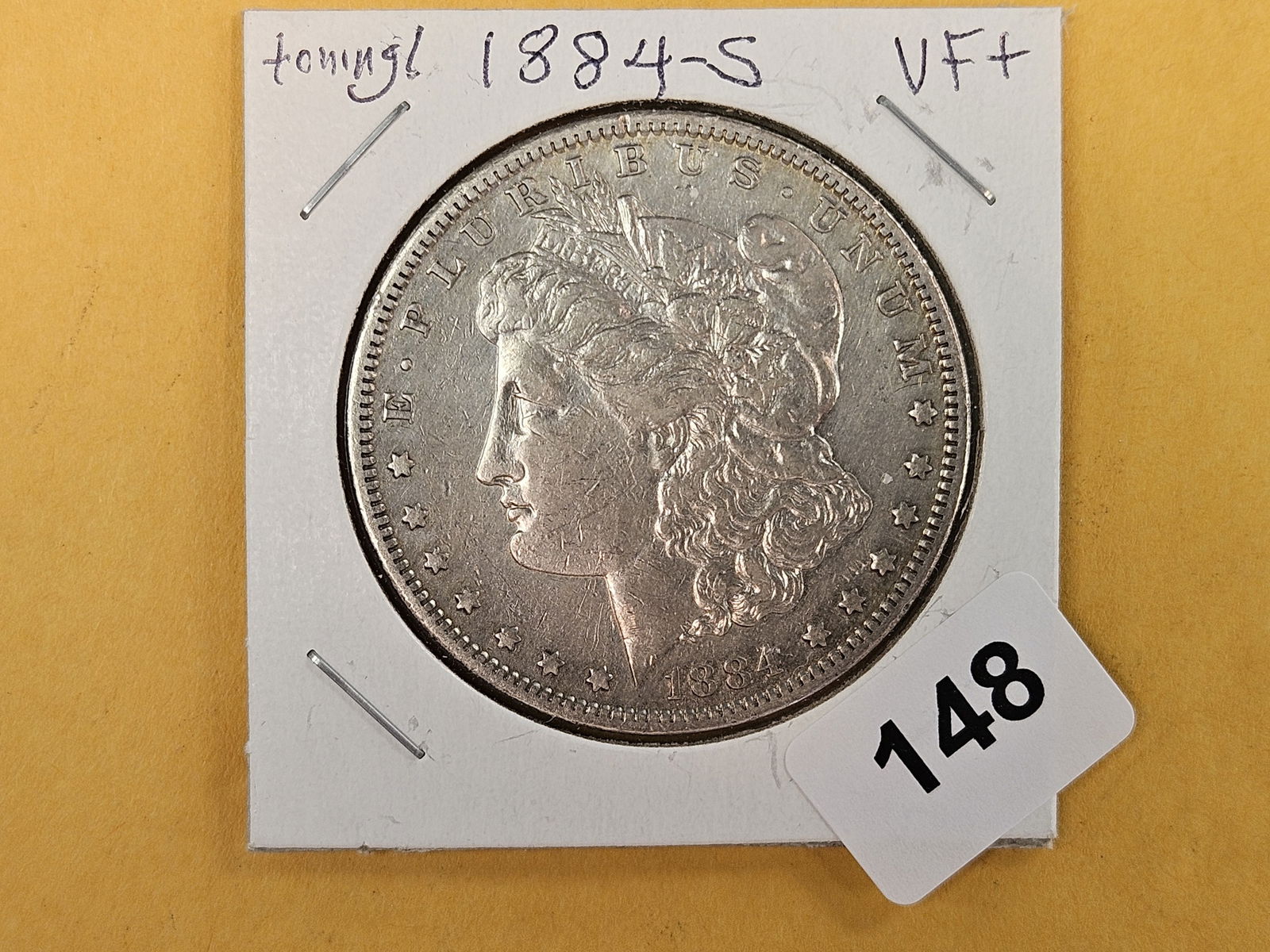 Better Date 1884-S Morgan Dollar: In Very Fine plus 