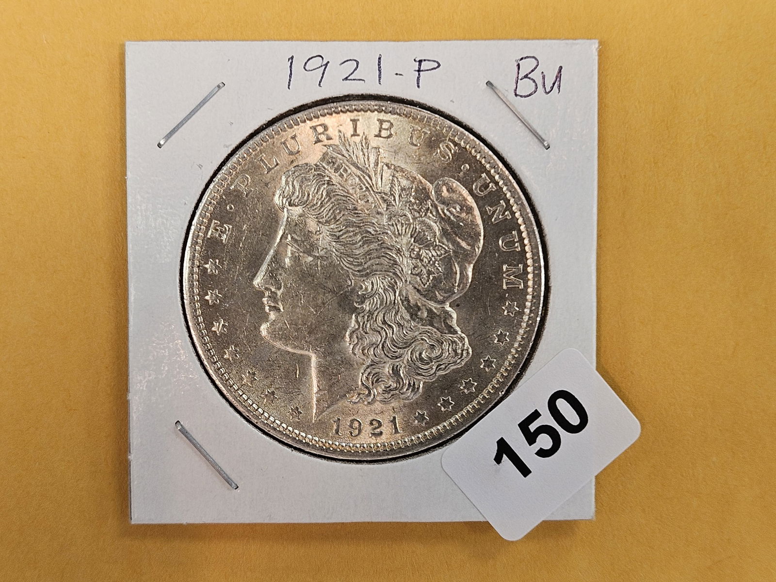 Brilliant Uncirculated plus 1921 Morgan silver Dollar: Last Year Issue 