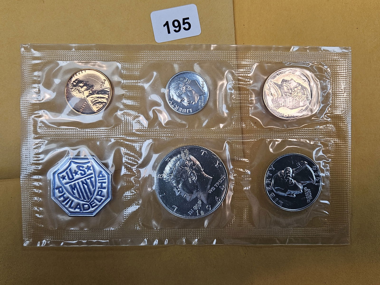 KEY VARIETY! GEM 1964 US SILVER Proof Set - 2