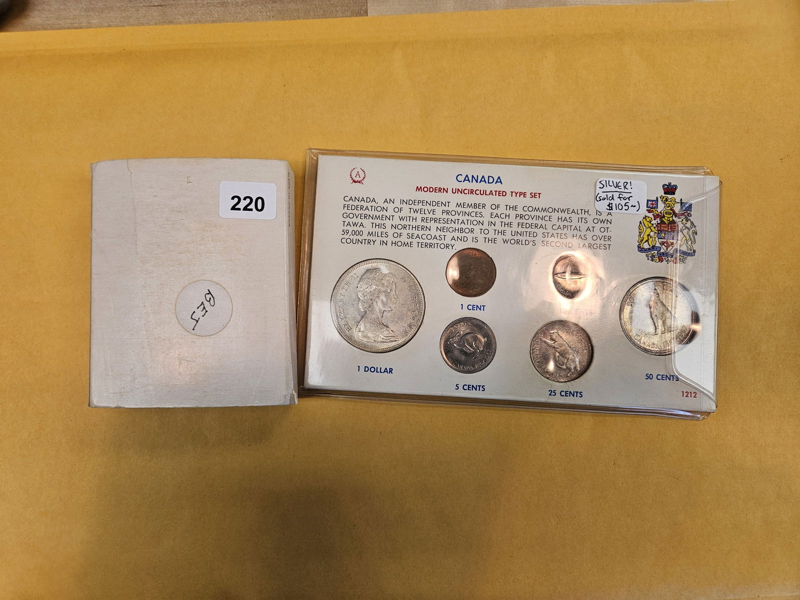 Two Sets with Canadian silver coins: Two silver dollars and some more 