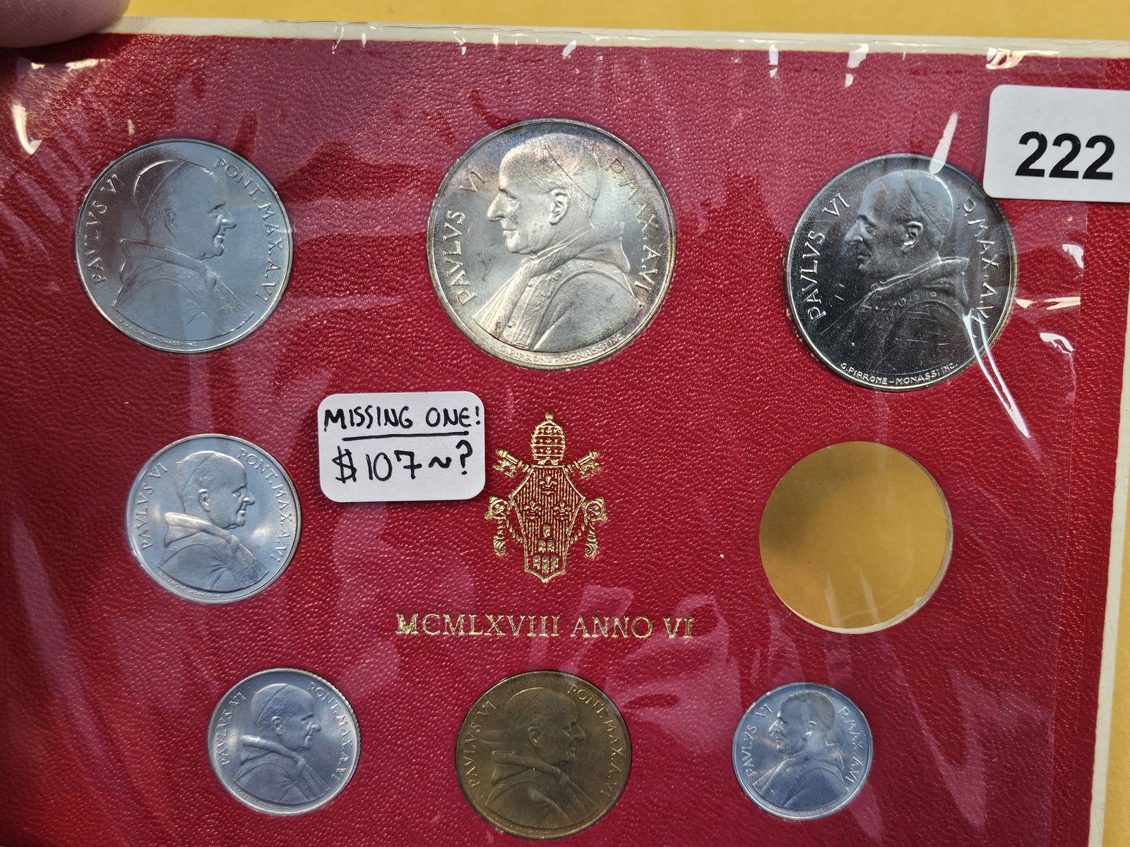 GEM Vatican silver BU Coin set - 2