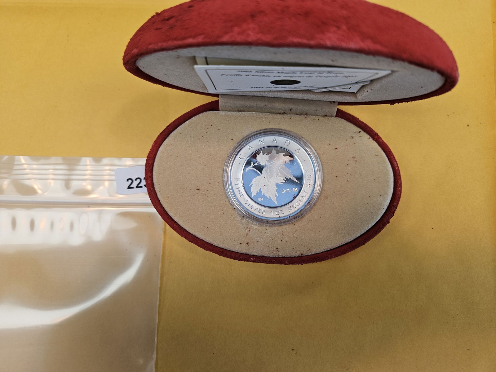 GEM Proof Deep Cameo 2005 Silver Maple Leaf of Hope: In original government packaging with certificate of authenticity 